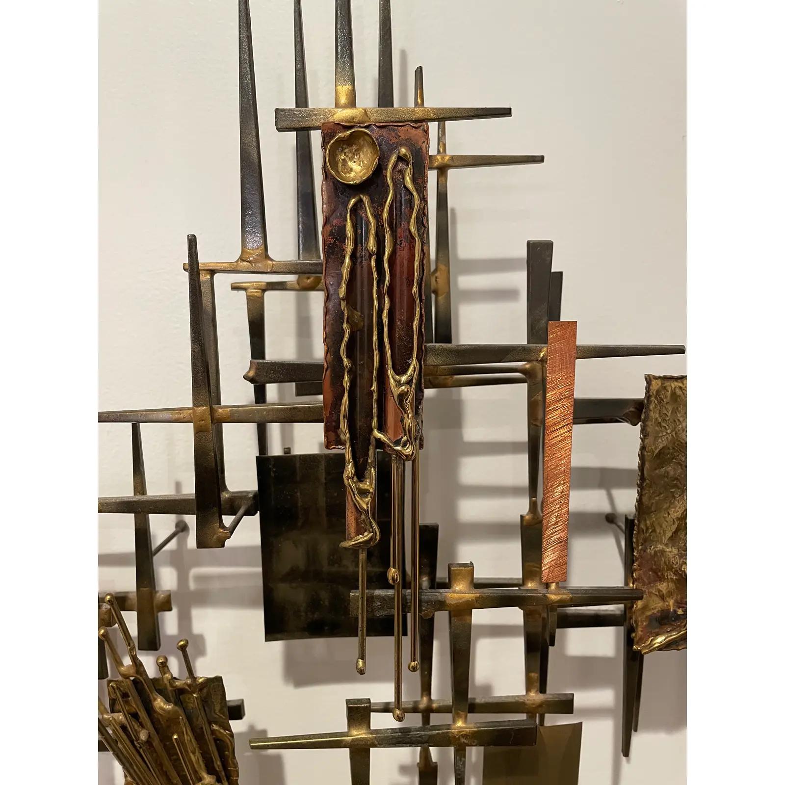 Brutalistische Nagel-Skulptur von Curtis Jere, 1980er Jahre (20. Jahrhundert) im Angebot
