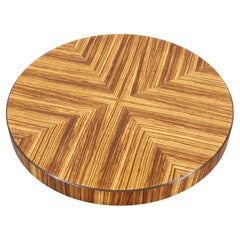 1980s Czechoslovakian Cubist Style Side Table, Veneer and Solid Wood