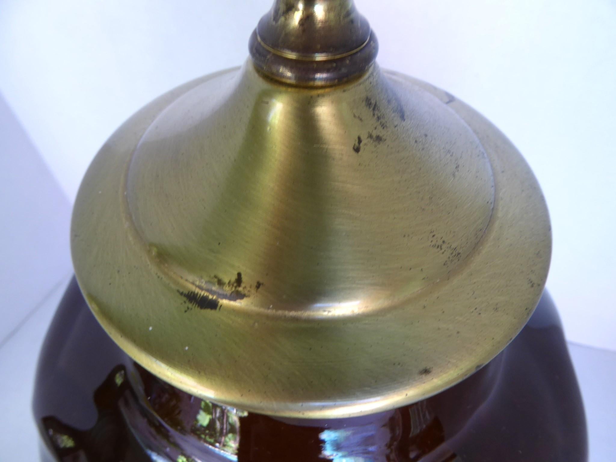 1980 D et D Bldg. Lampe de table en porcelaine asiatique déco moderne de New York Bon état - En vente à Miami, FL