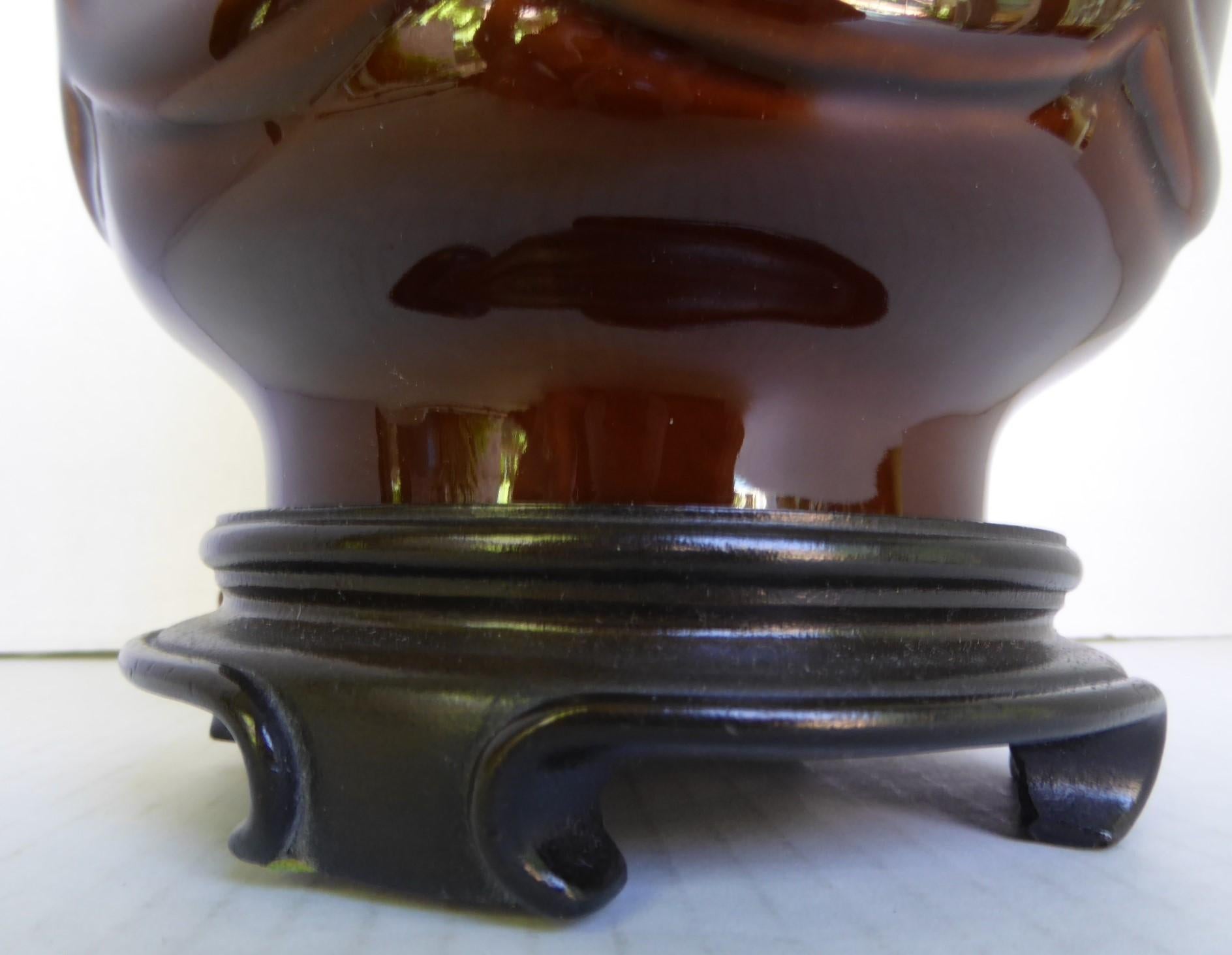 Fin du 20e siècle 1980 D et D Bldg. Lampe de table en porcelaine asiatique déco moderne de New York en vente