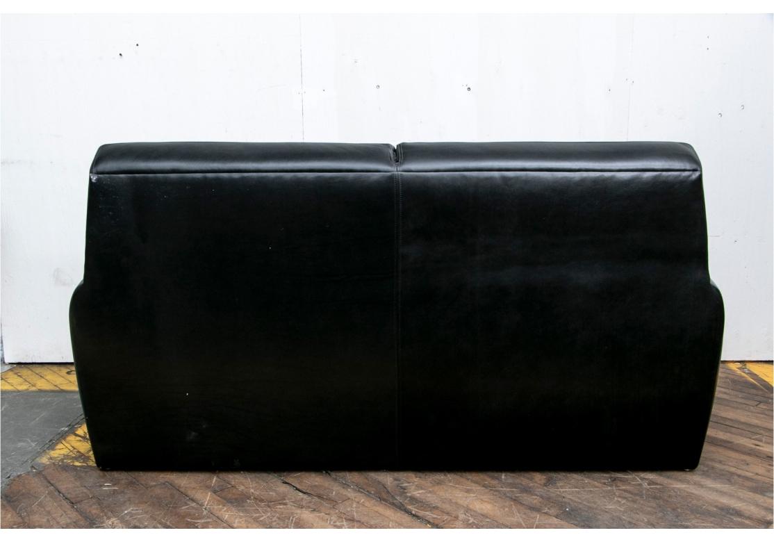 Cuir Canapé en cuir noir Dakota Jackson, 1980 en vente