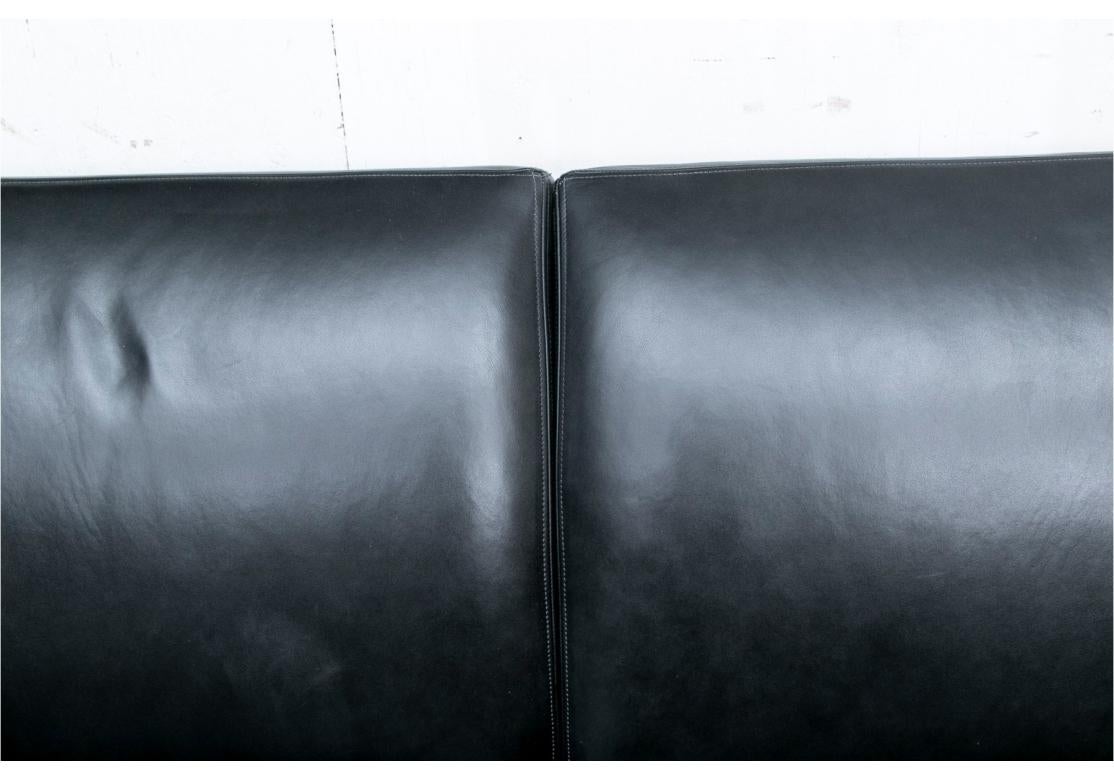Canapé en cuir noir Dakota Jackson, 1980 en vente 2