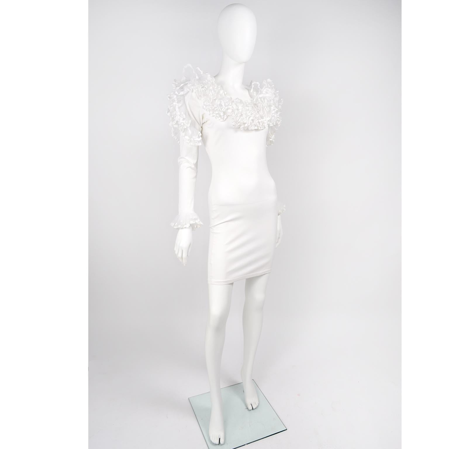 1980s white dress
