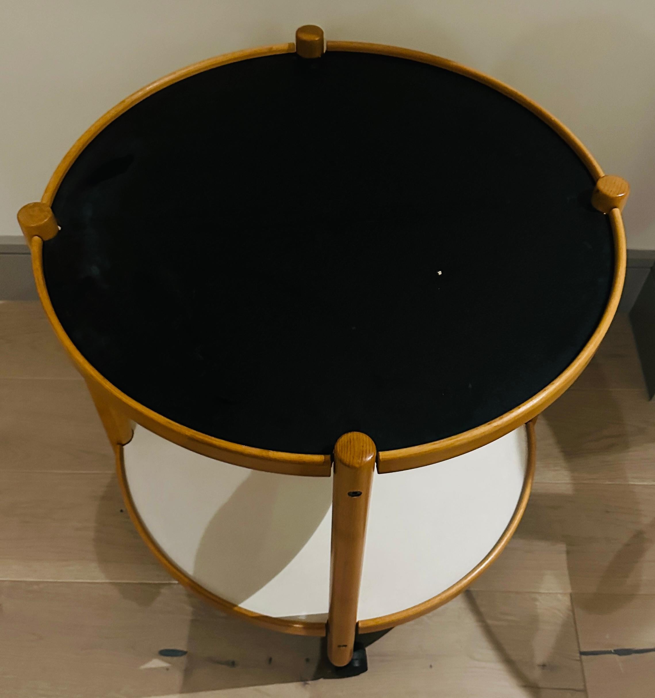 Tavolino per carrello portabevande danese degli anni '80 in beeche biondo stile Alvar Aalto in vendita 12