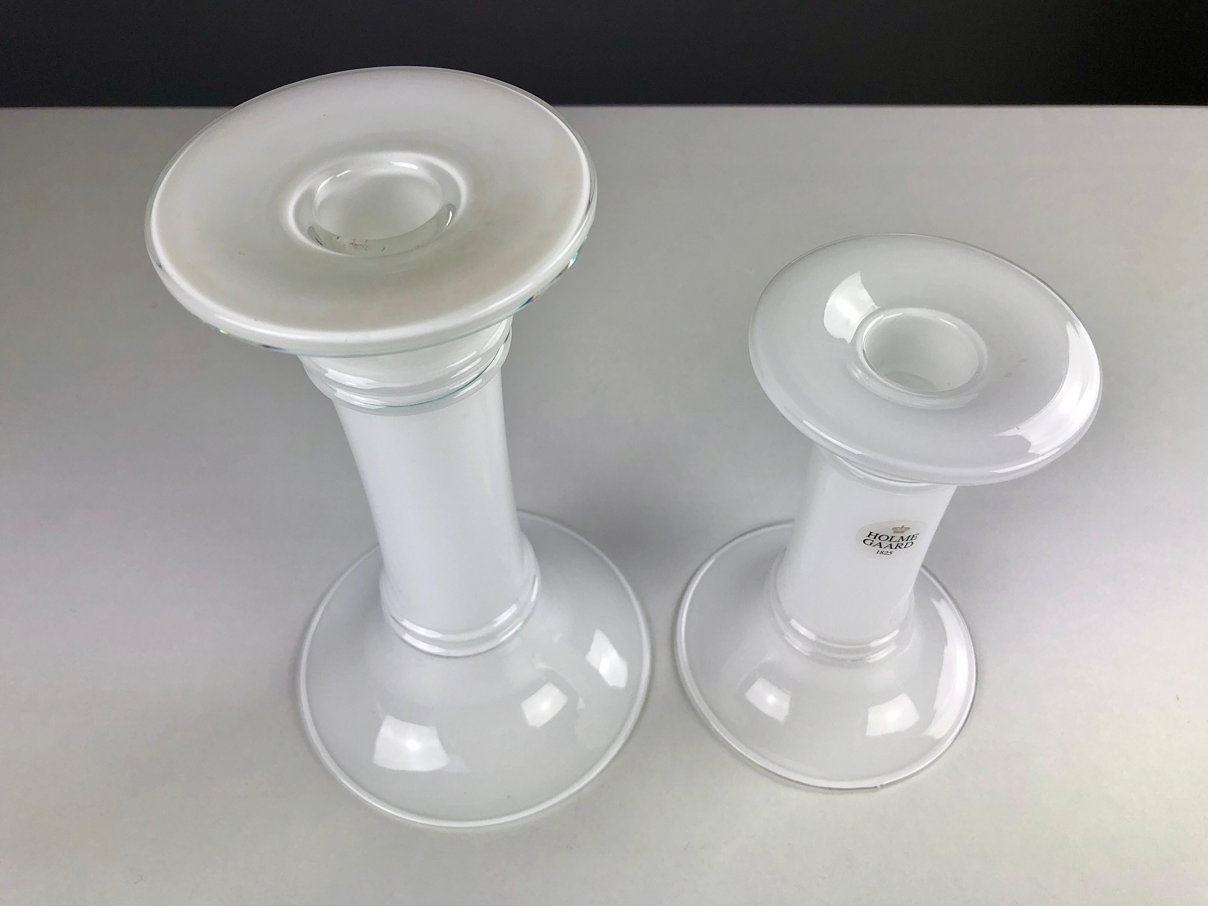 Modern 1980s Danish Combined Glass Vases - Candlesticks by Michael Bang for Holmegaard For Sale