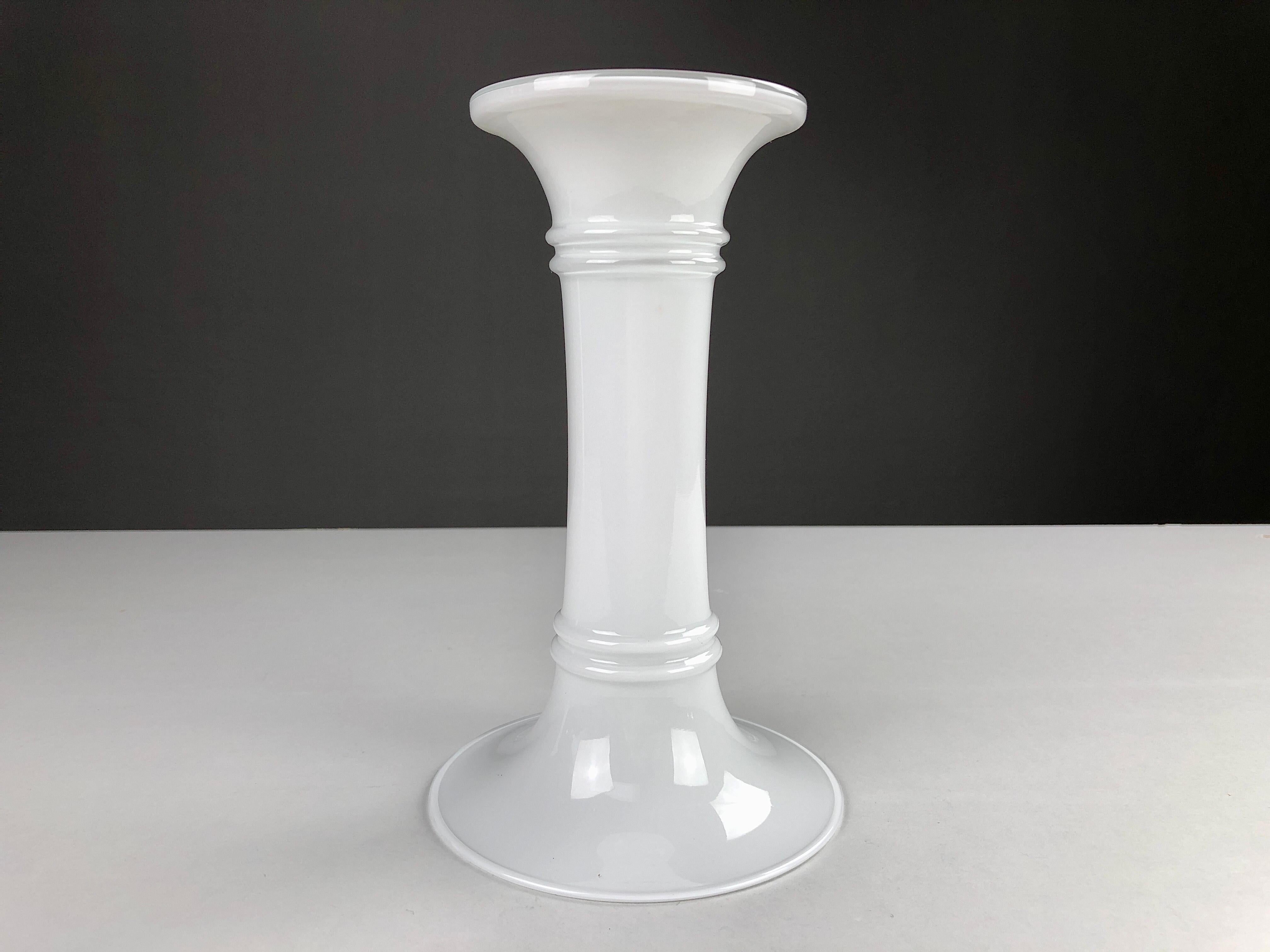 Late 20th Century 1980s Danish Combined Glass Vases - Candlesticks by Michael Bang for Holmegaard For Sale