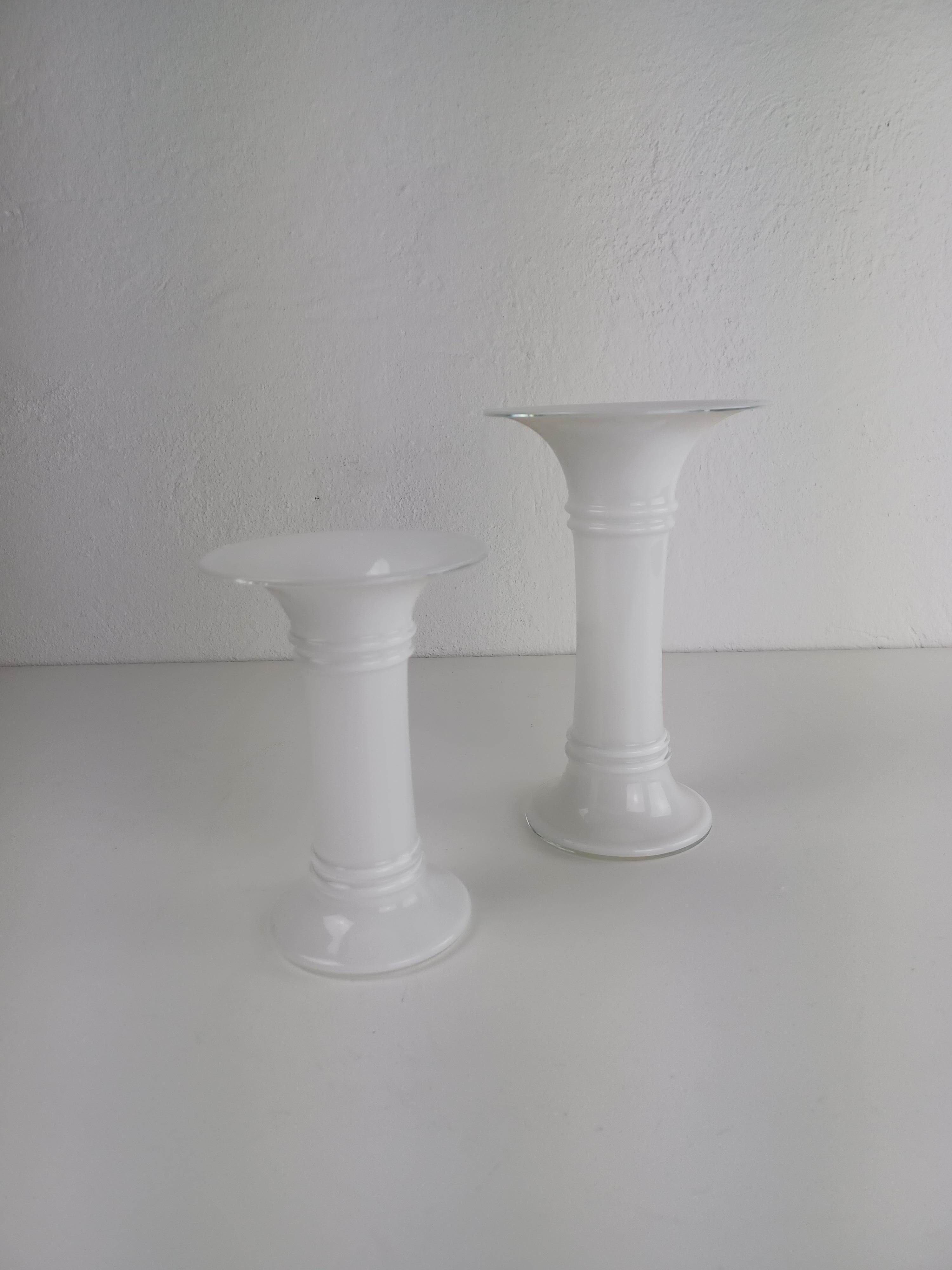 1980s Danish Combined Glass Vases - Candlesticks by Michael Bang for Holmegaard For Sale 2