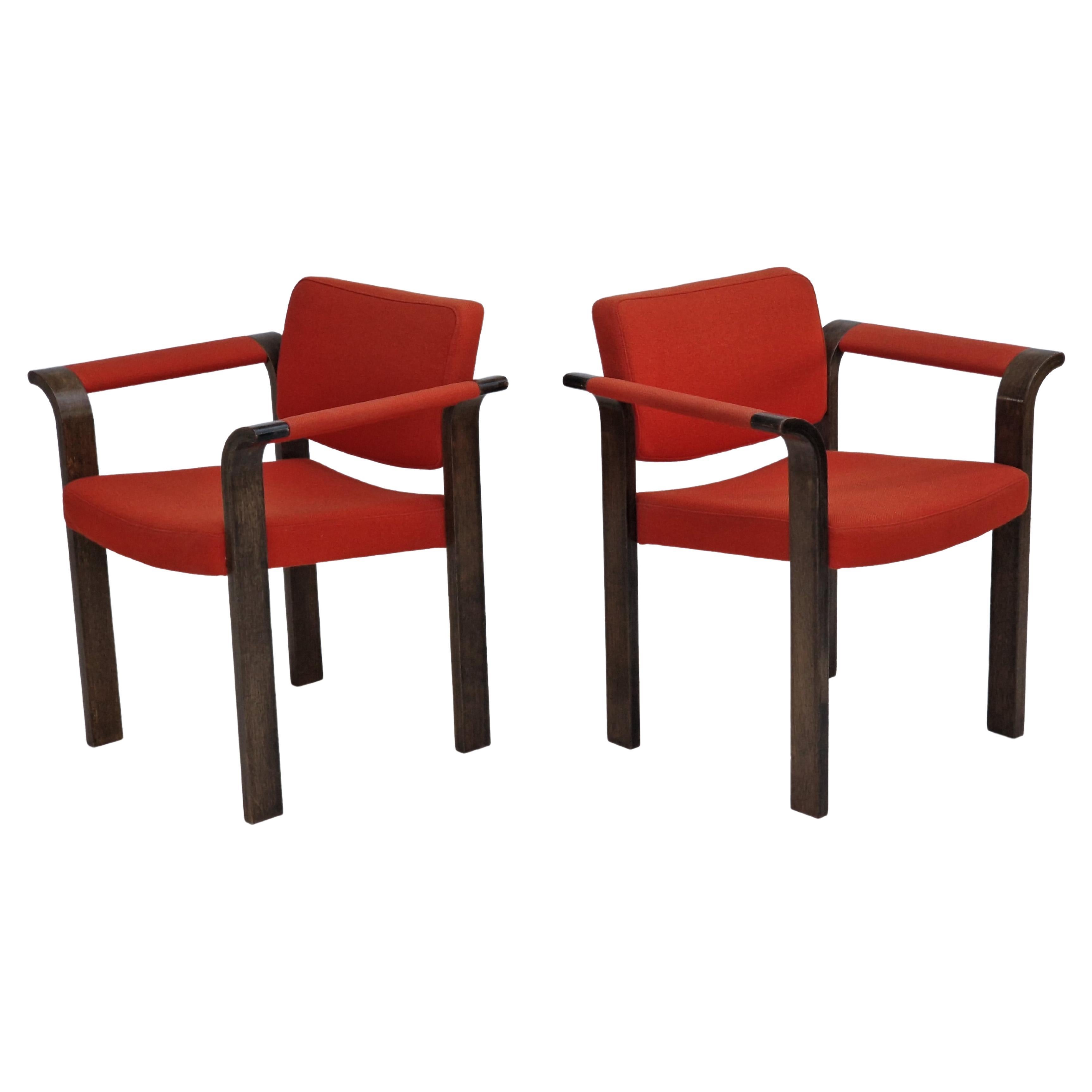 Design danois des années 1980 par Magnus Olesen, paire de fauteuils