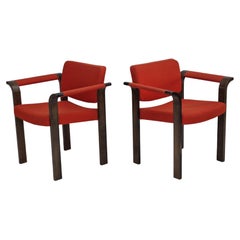 Design danois des années 1980 par Magnus Olesen, paire de fauteuils