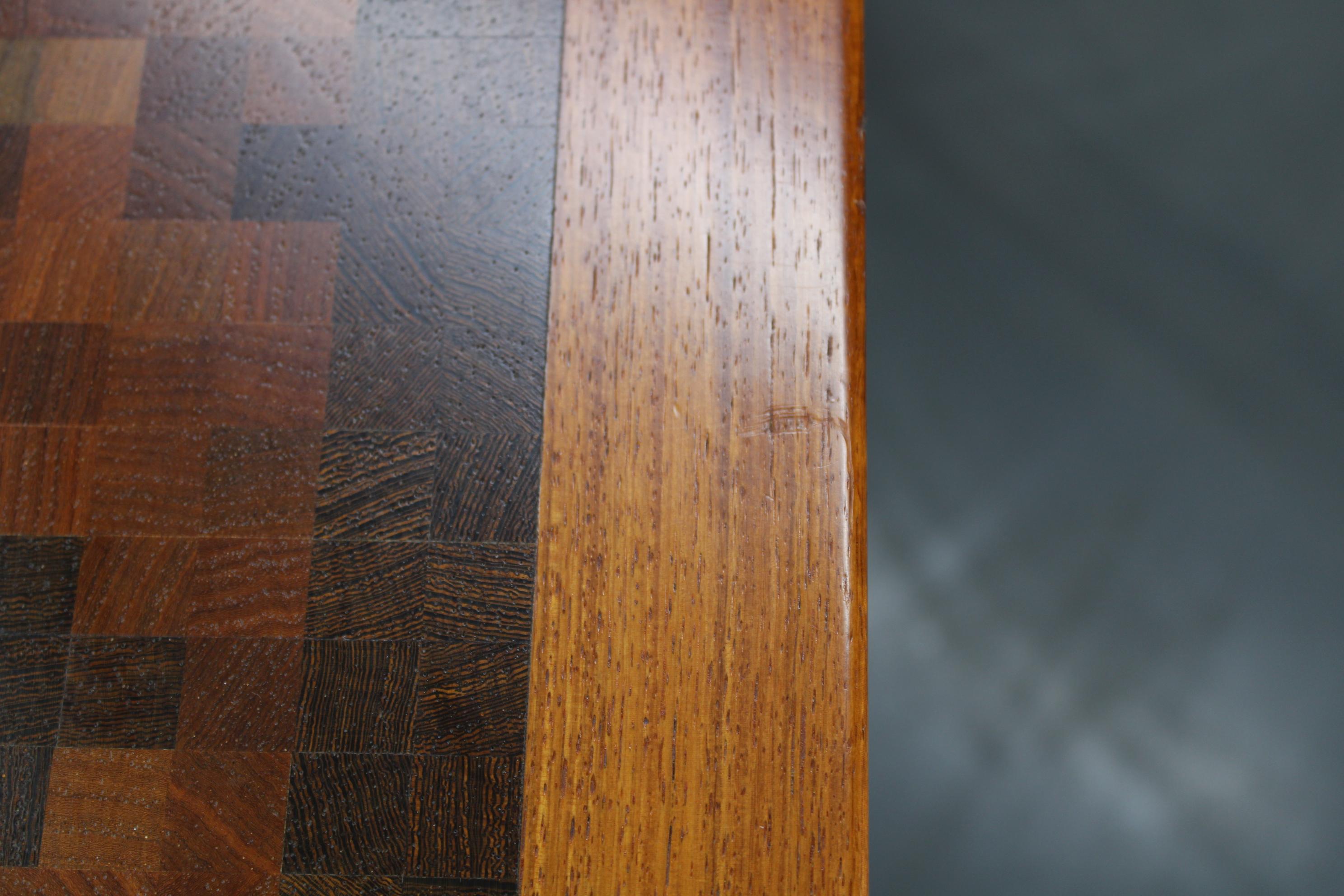 Late 20th Century 1980s Danish End-Grain Mosaic Coffee Table by Middelboe & Linduma for Tranekaer For Sale