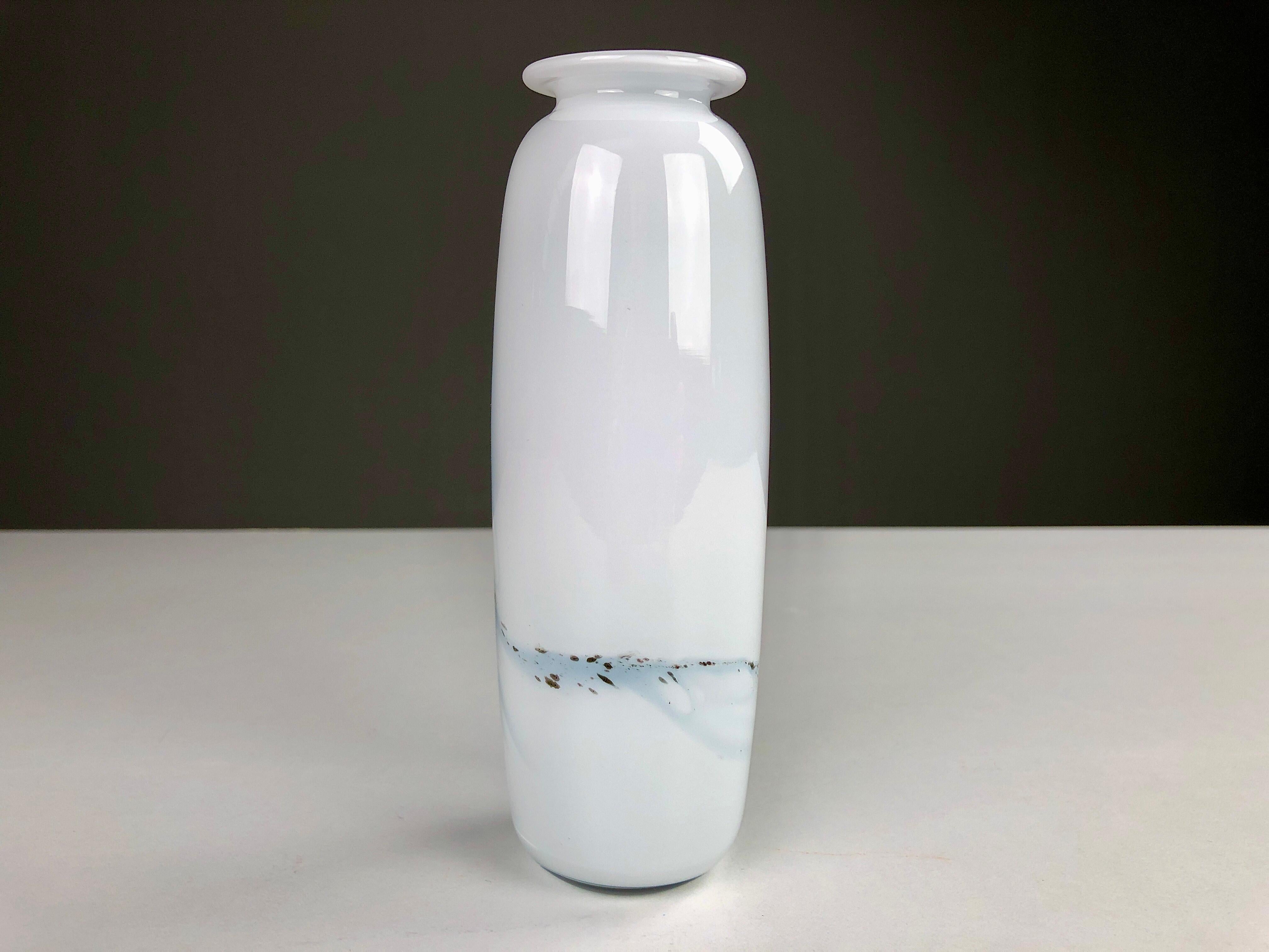Modern 1980s Danish Glass Vase by Michael Bang for Holmegaard For Sale