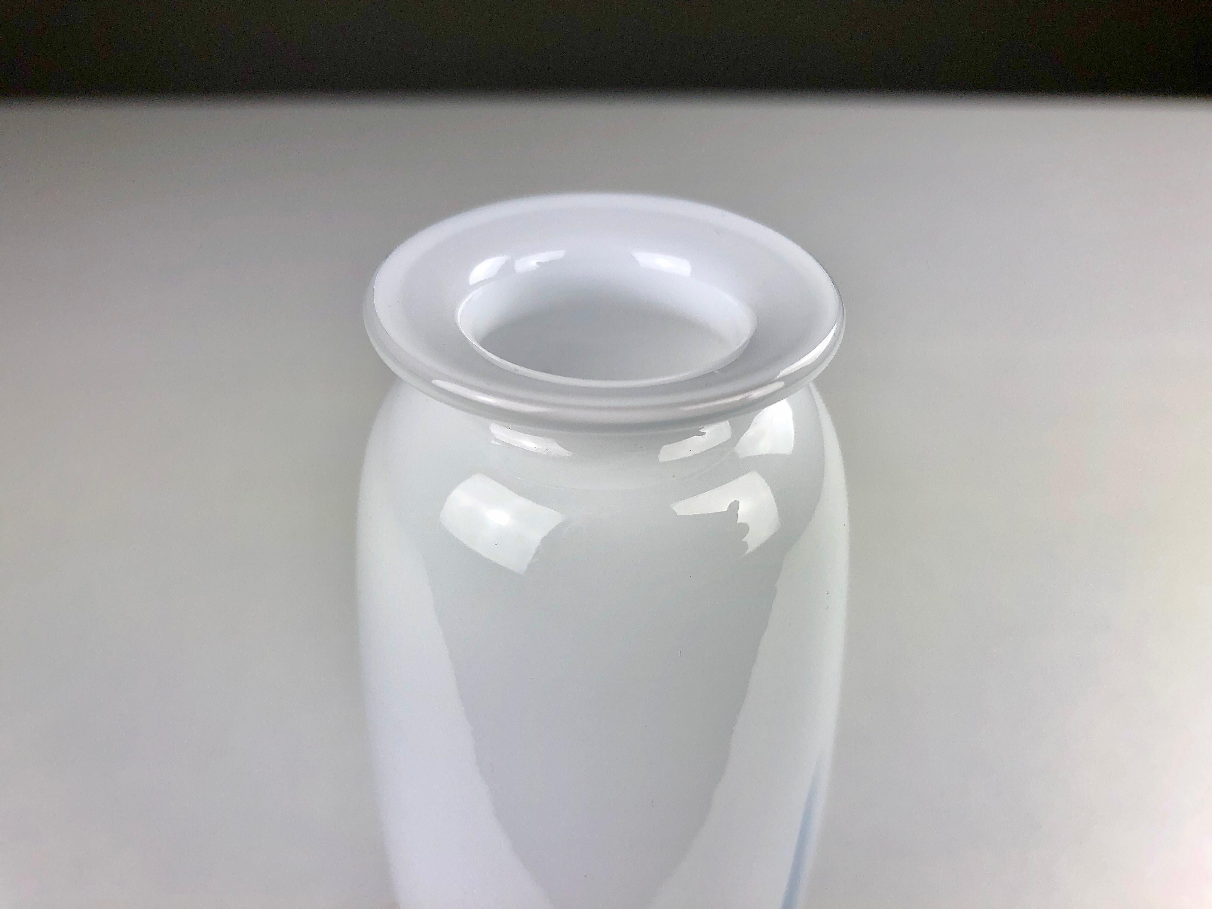 1980s Danish Glass Vase by Michael Bang for Holmegaard For Sale 1