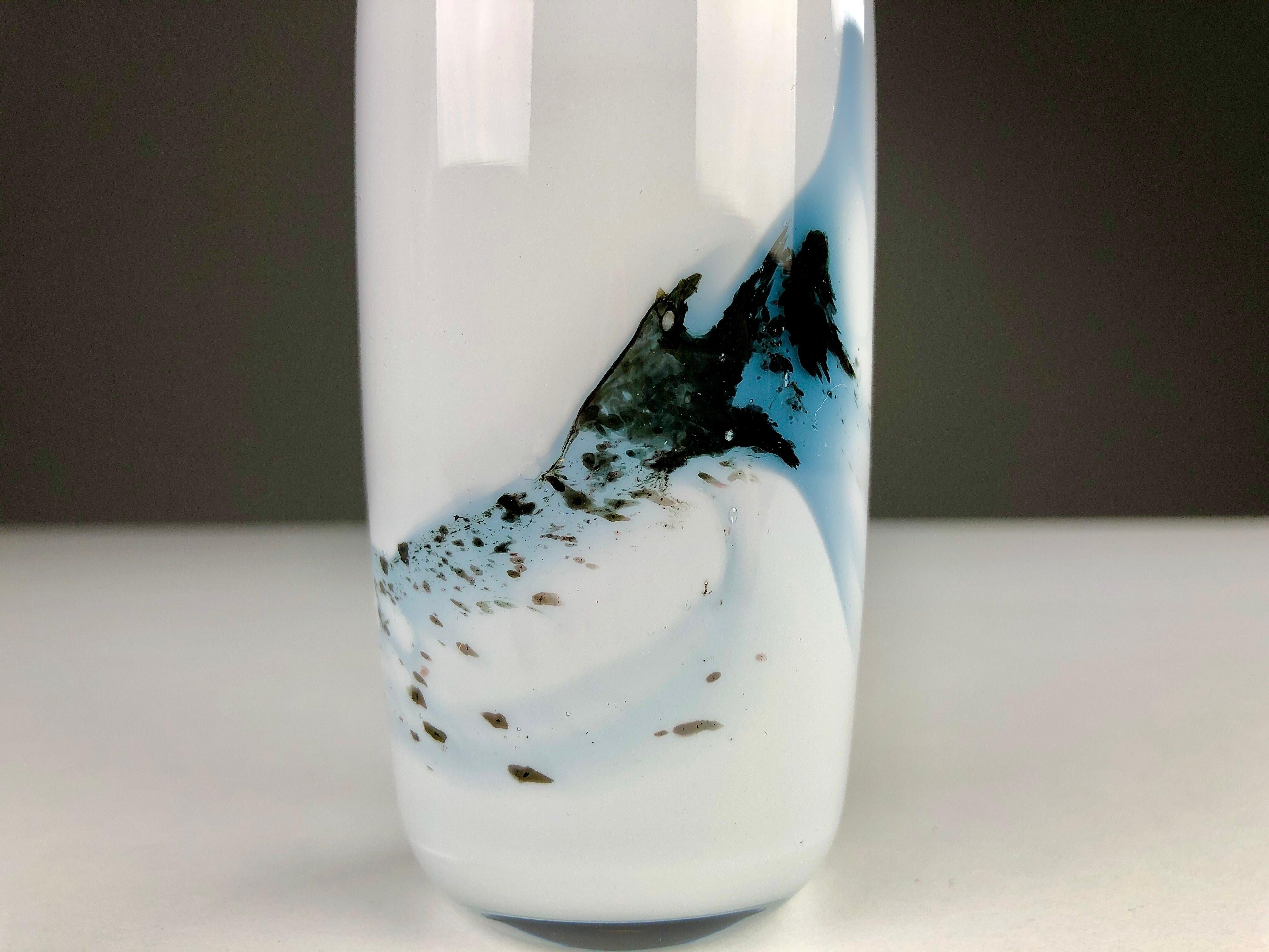 1980s Danish Glass Vase by Michael Bang for Holmegaard For Sale 2