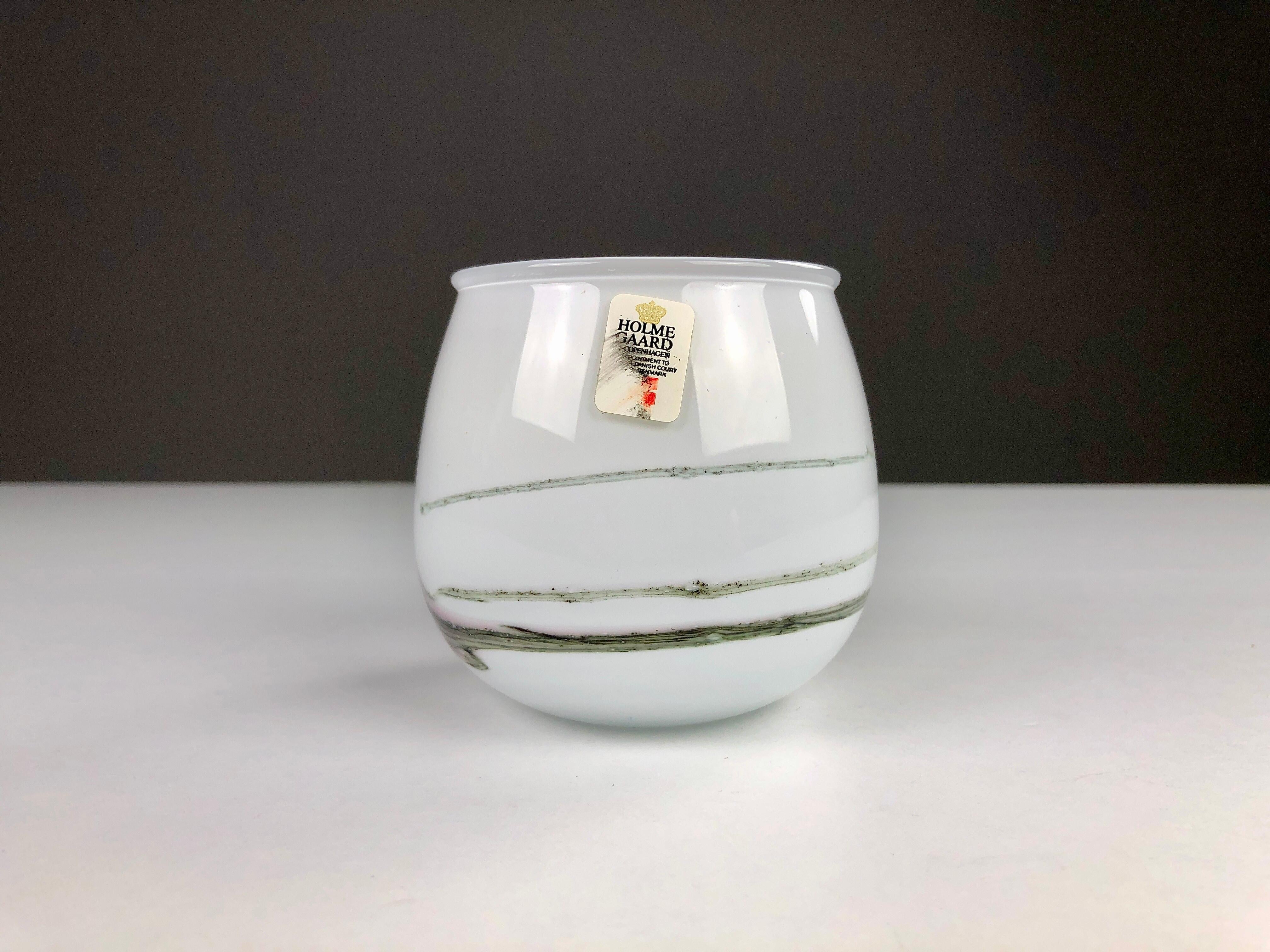 1980s Danish Glass Vase by Michael Bang for Holmegaard For Sale 3