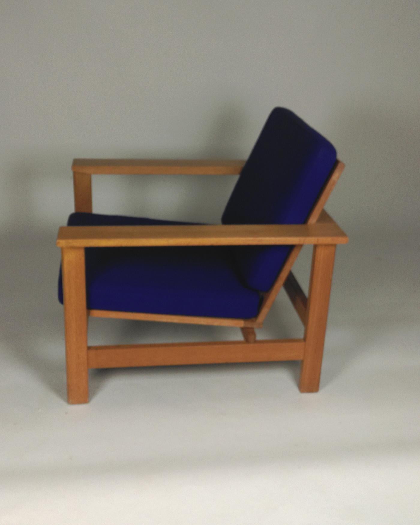 Scandinavian Modern 1980s Danish Restored Soren Holst Oak Lounge/Easy Chair by Fredericia Furniture For Sale