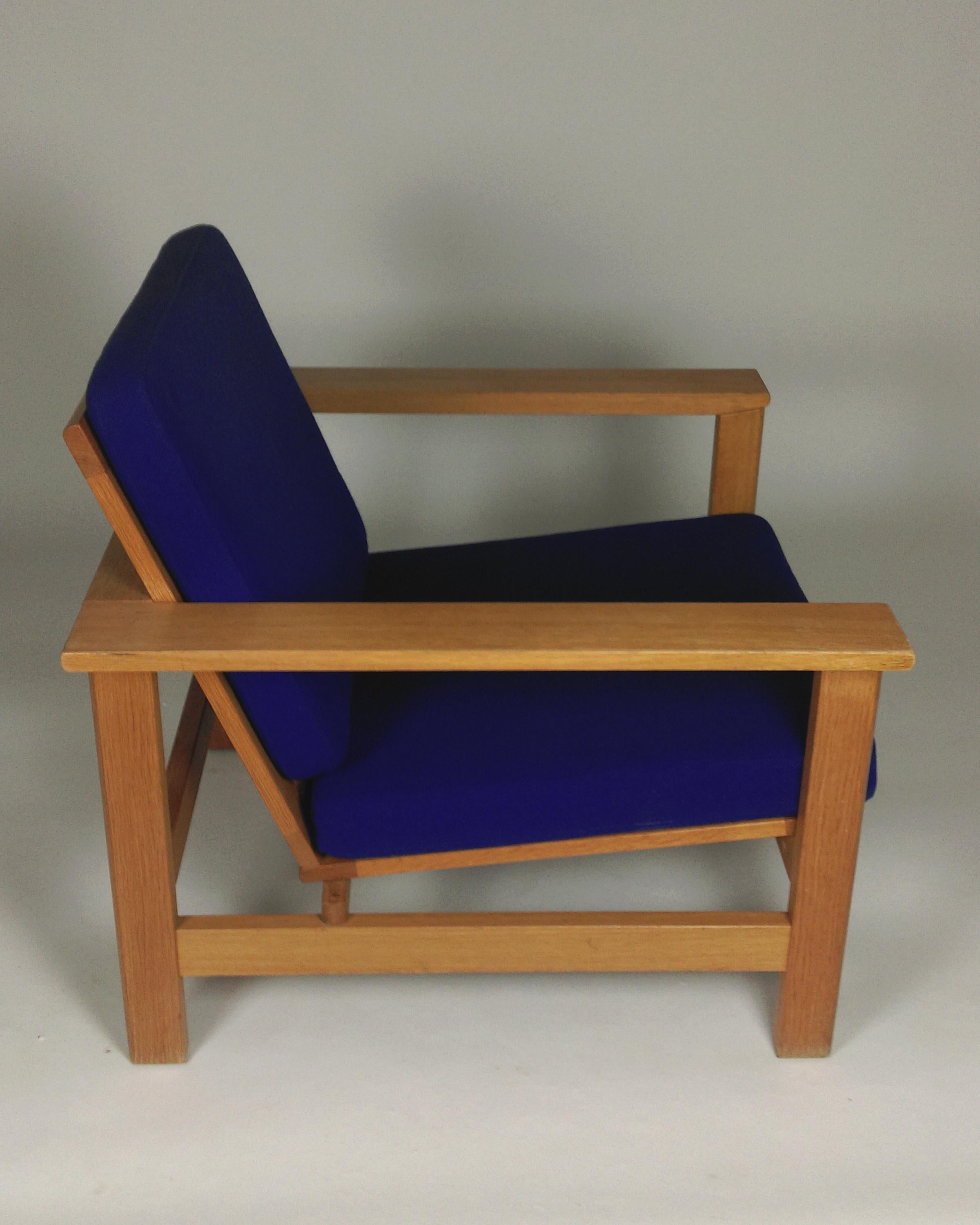 1980s Danish Restored Soren Holst Oak Lounge/Easy Chair by Fredericia Furniture For Sale 2