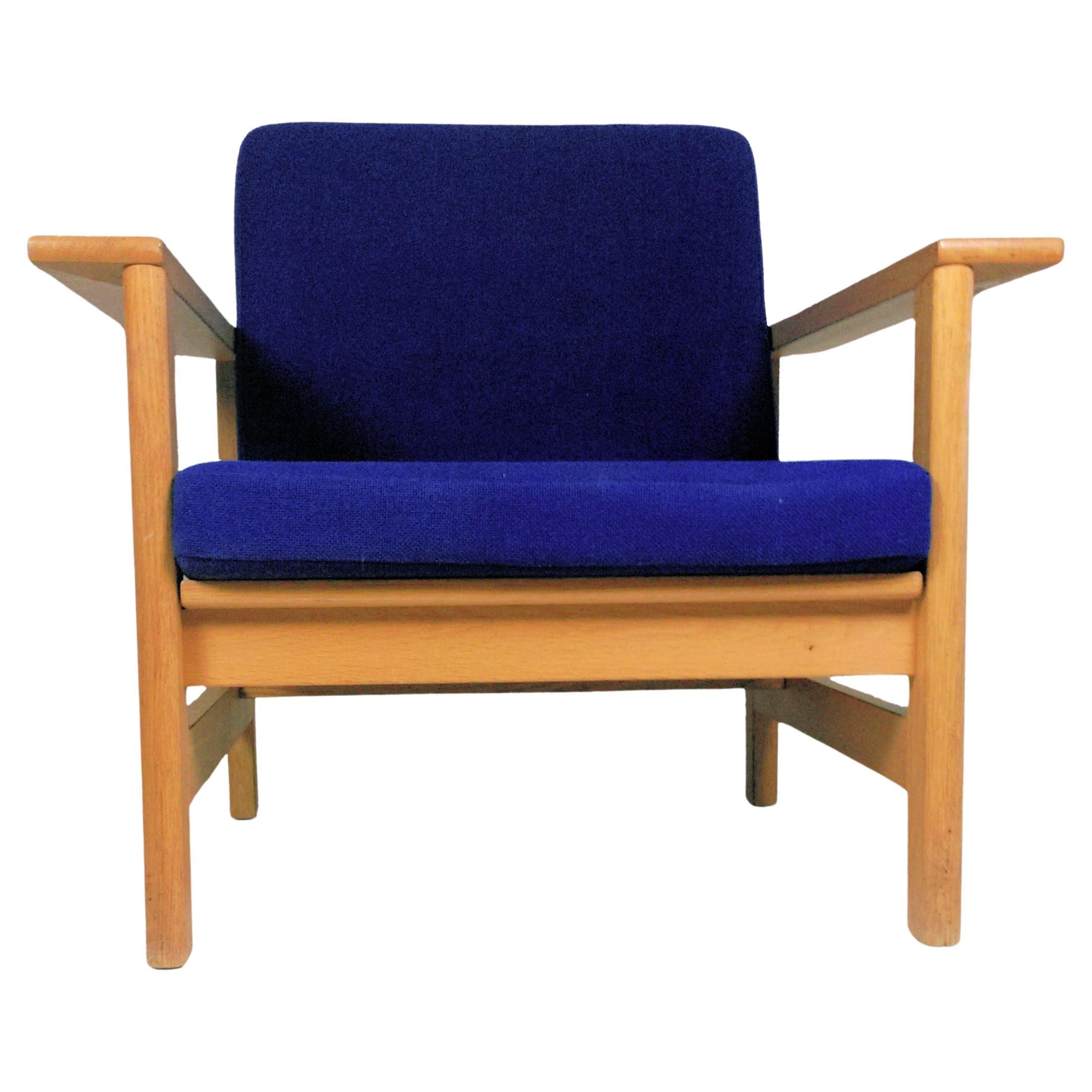 1980s Danish Restored Soren Holst Oak Lounge/Easy Chair by Fredericia Furniture For Sale