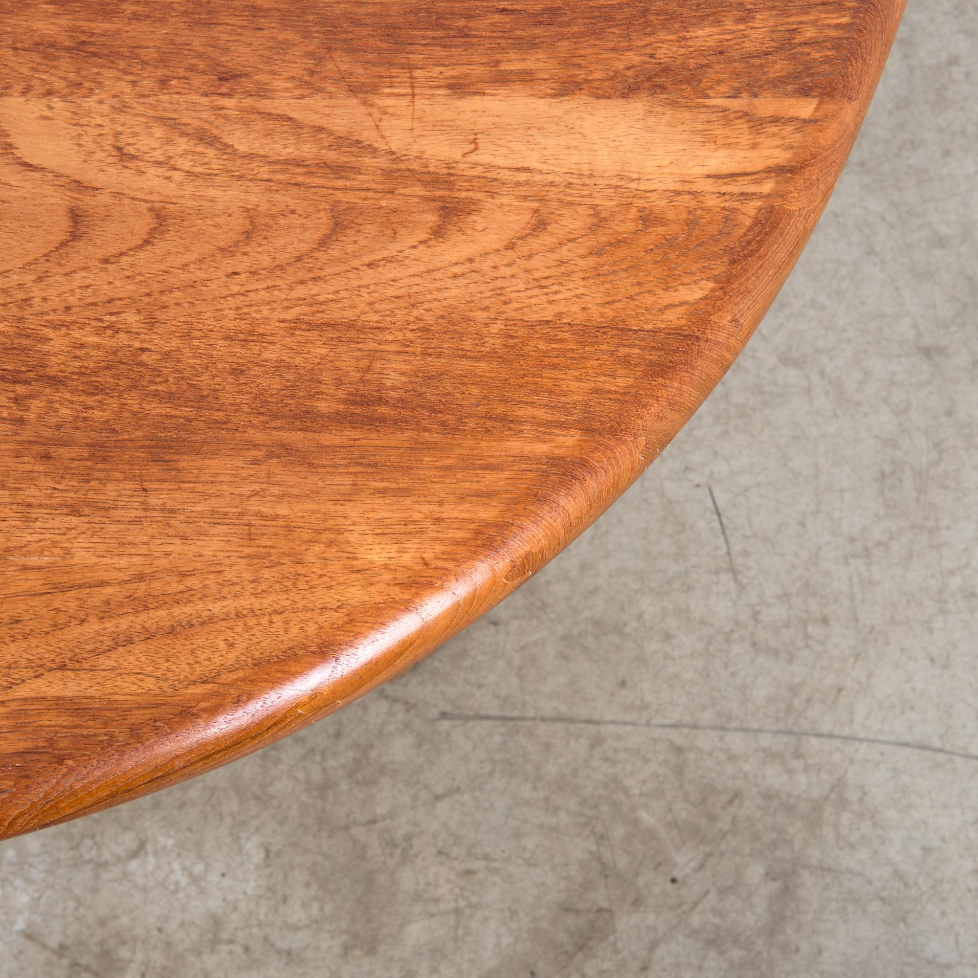 1980s Danish Teak Folding Dining Table In Good Condition In High Point, NC