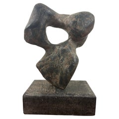 1980s David Breenen Signed Abstract Modernist Soapstone Sculpture