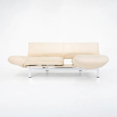 1980s de Sede DS140 Adjustable Sofa by Reto Frigg in White Leather