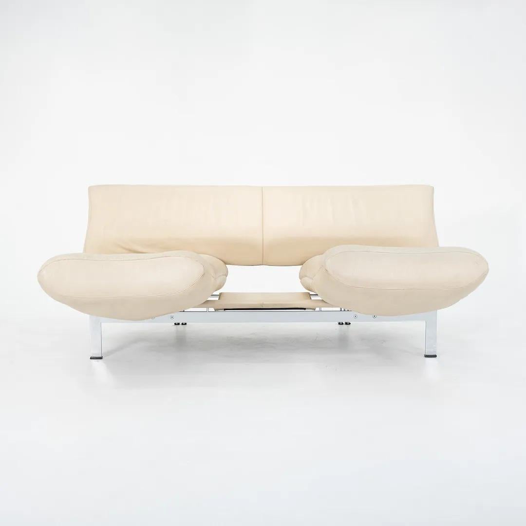 1980s de Sede DS140 Adjustable Sofa by Reto Frigg in White Leather In Good Condition For Sale In Philadelphia, PA