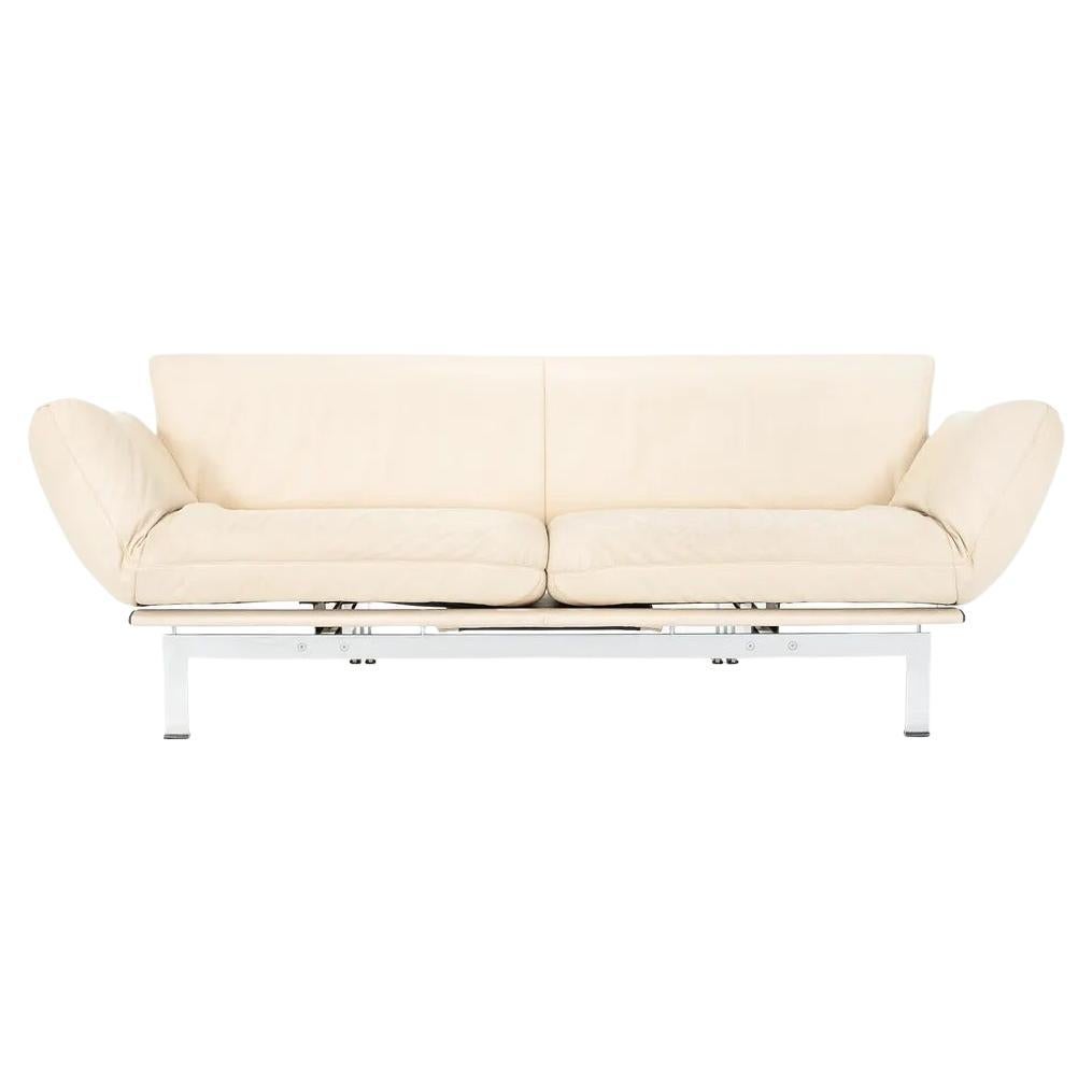 Verstellbares Sofa von Reto Frigg aus weißem Leder, de Sede DS140, 1980er Jahre im Angebot