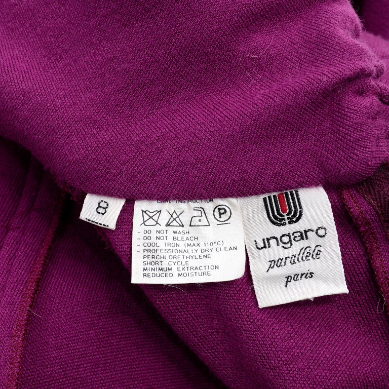 1980s Deadstock Emanuel Ungaro Purple Vintage Dress New W/ Tags at 1stDibs