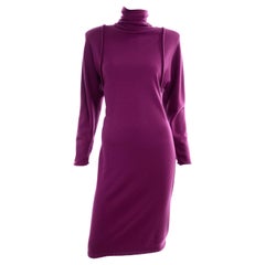1980s Deadstock Emanuel Ungaro Purple Vintage Dress New W/ Tags