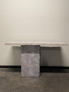 1980s Deco Laminate Console with Unattached Hanging Mirror