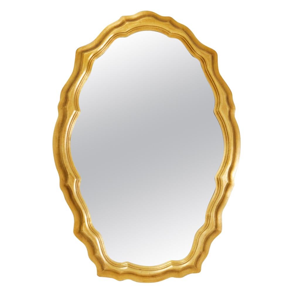 1980s Decorative Art in New York Snow White Oval Shaped Mirror