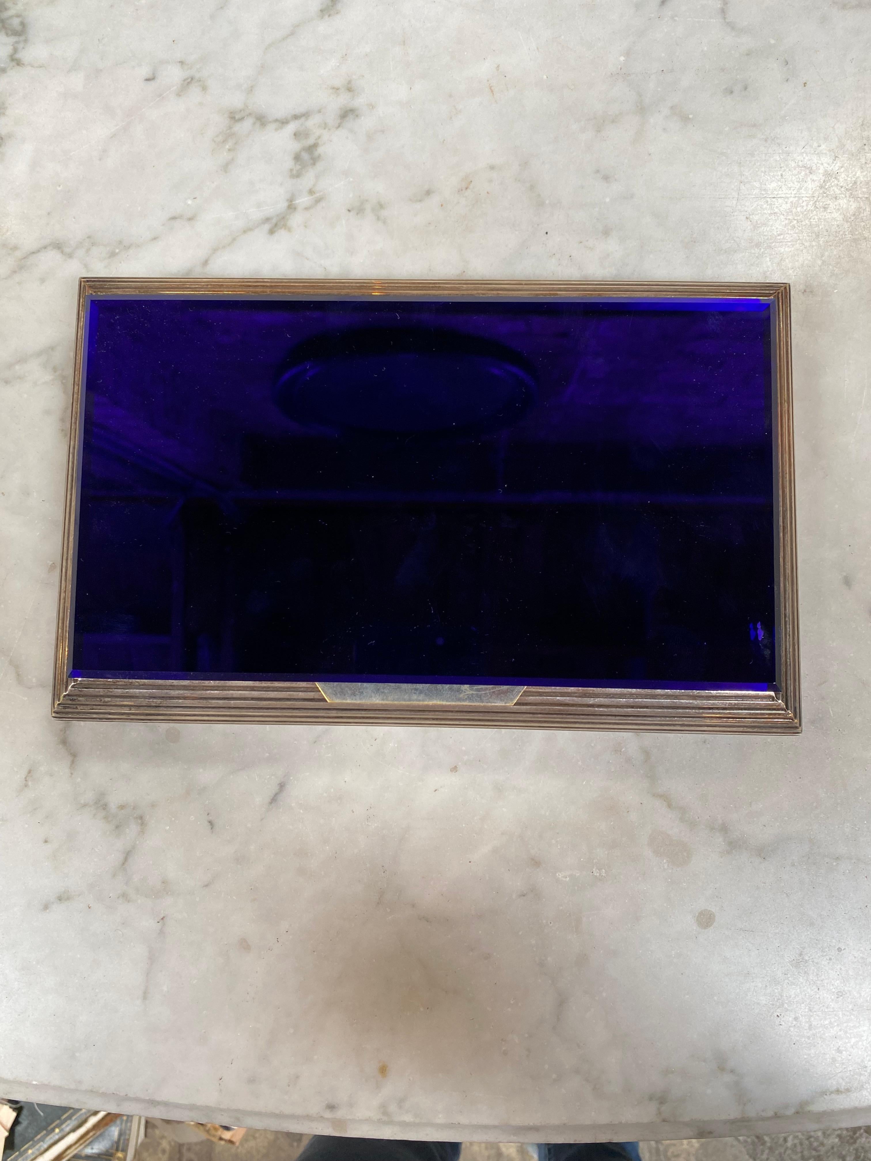 1980s Decorative Blue Box In Good Condition For Sale In Los Angeles, CA