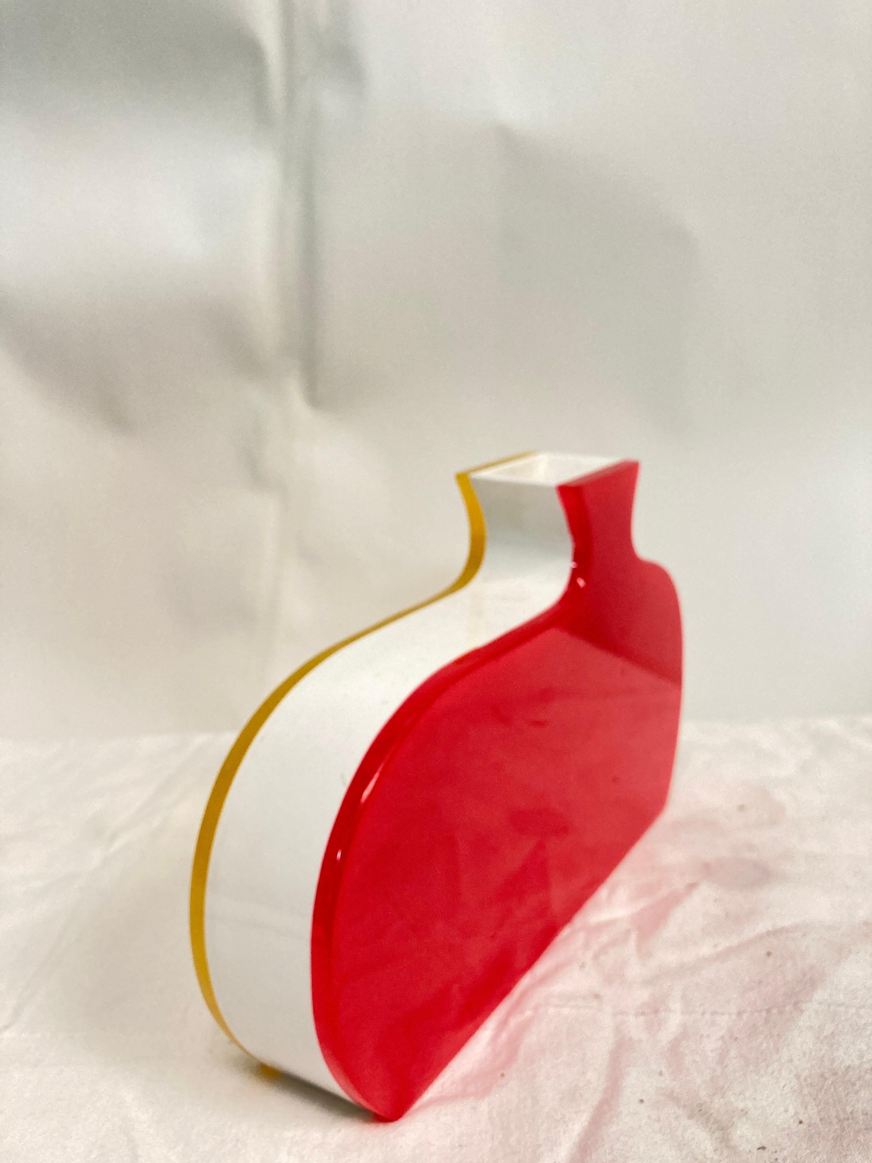 French 1980's decorative design vase For Sale