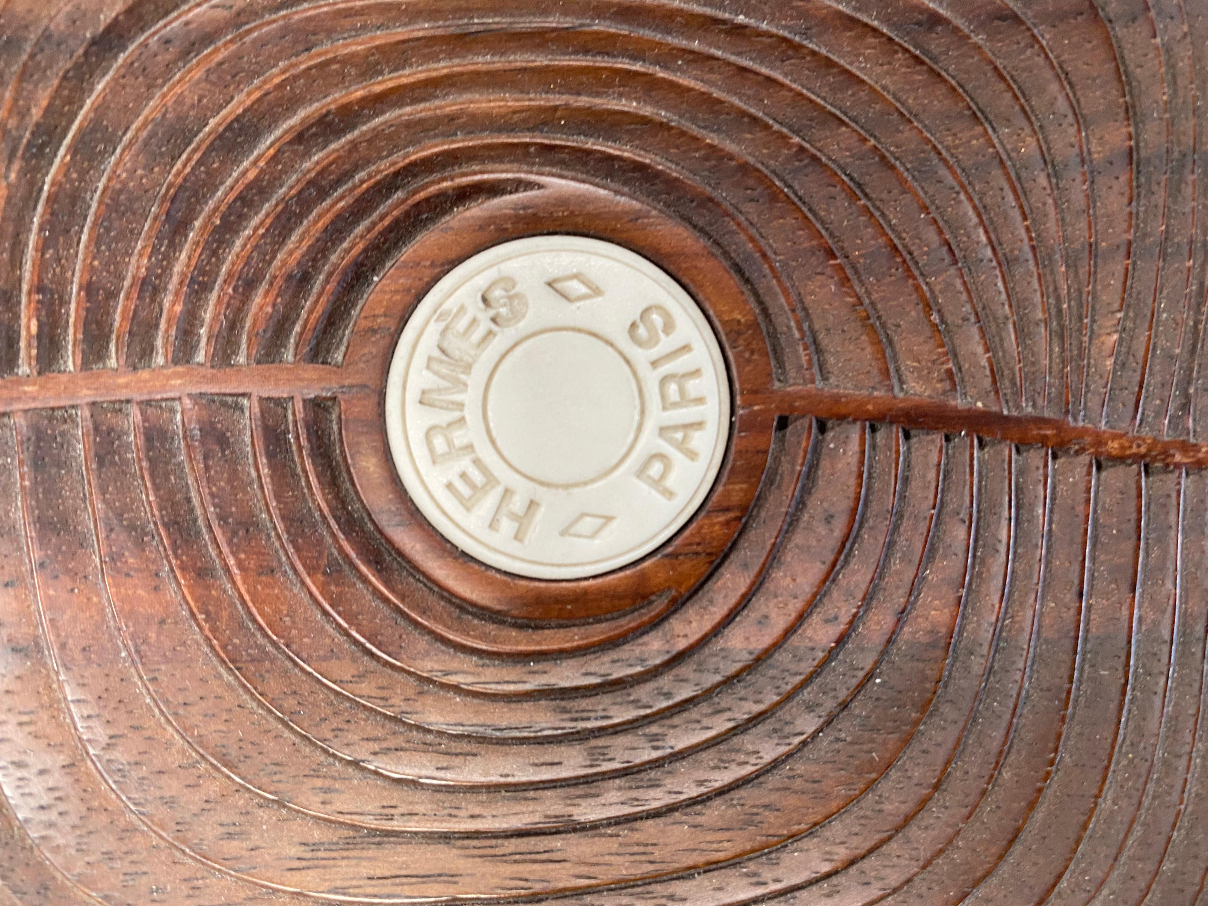 Mid-Century Modern 1980s Decorative Hermes Wood Box