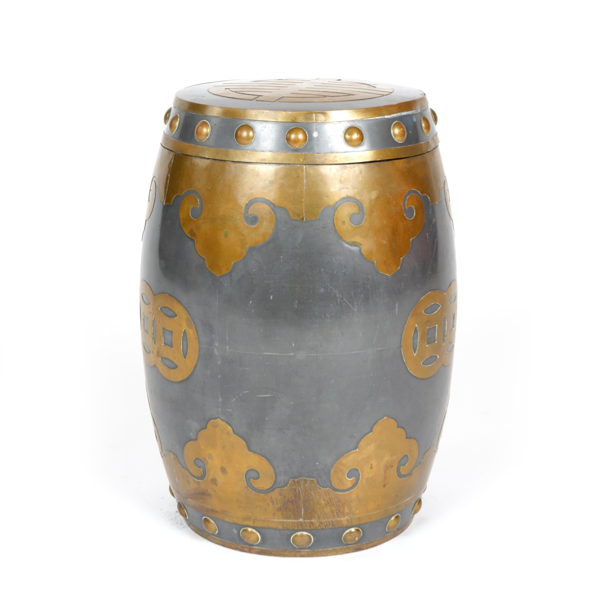 Late 20th Century 1980s Decorative Metal Container For Sale