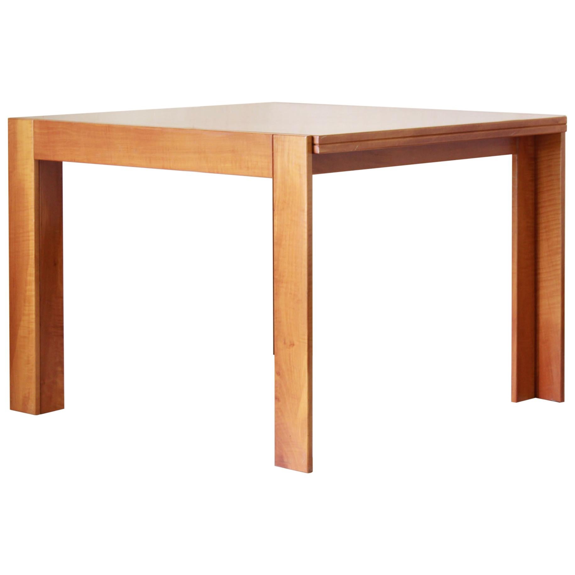 Wood Dining Table, Afra & Tobia Scarpa for Cassina, Italy 1980s For Sale