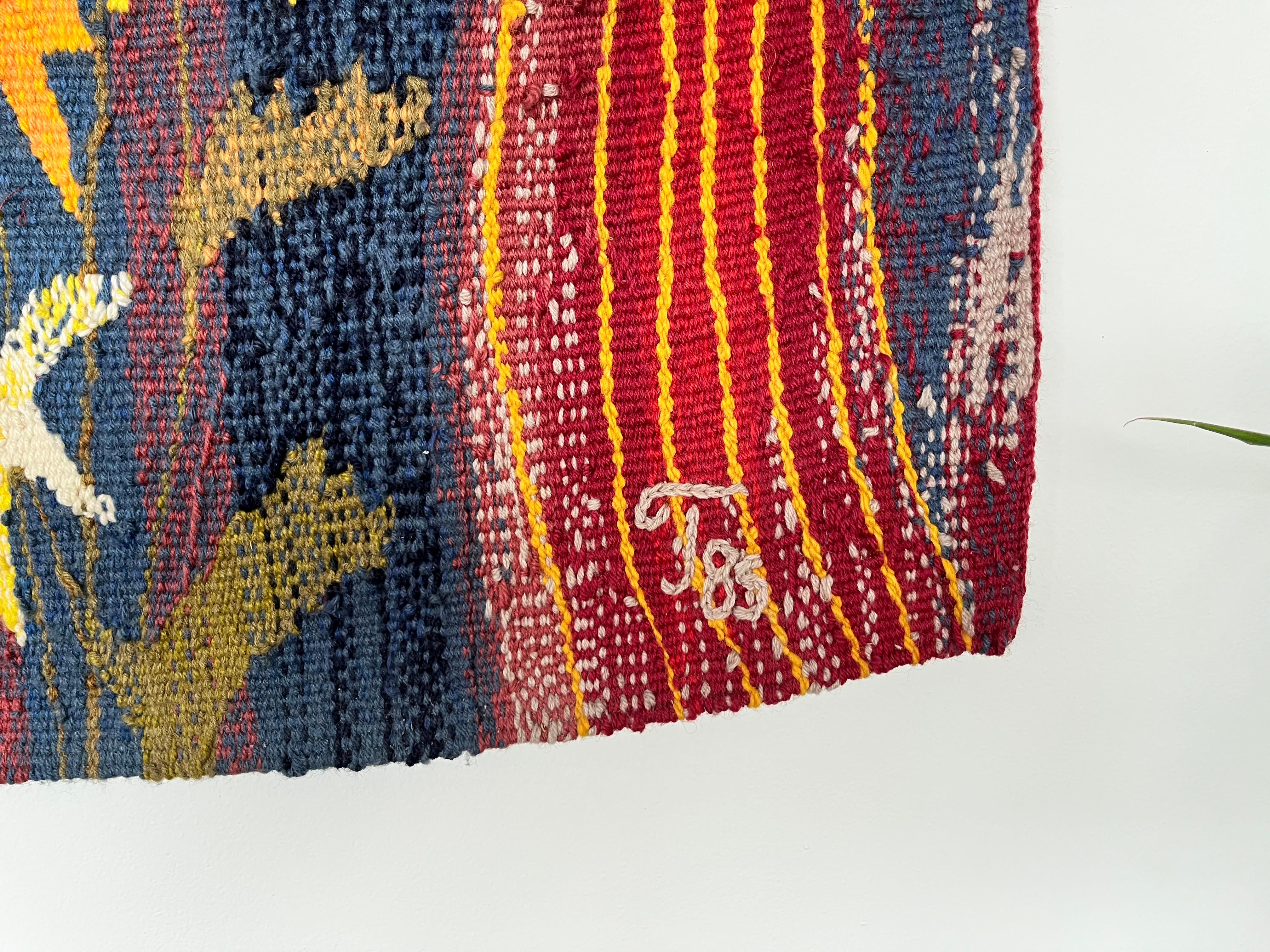 1980er Jahre Design Hand Made Wolle Wandteppich - Tschechoslowakei (Tschechisch) im Angebot