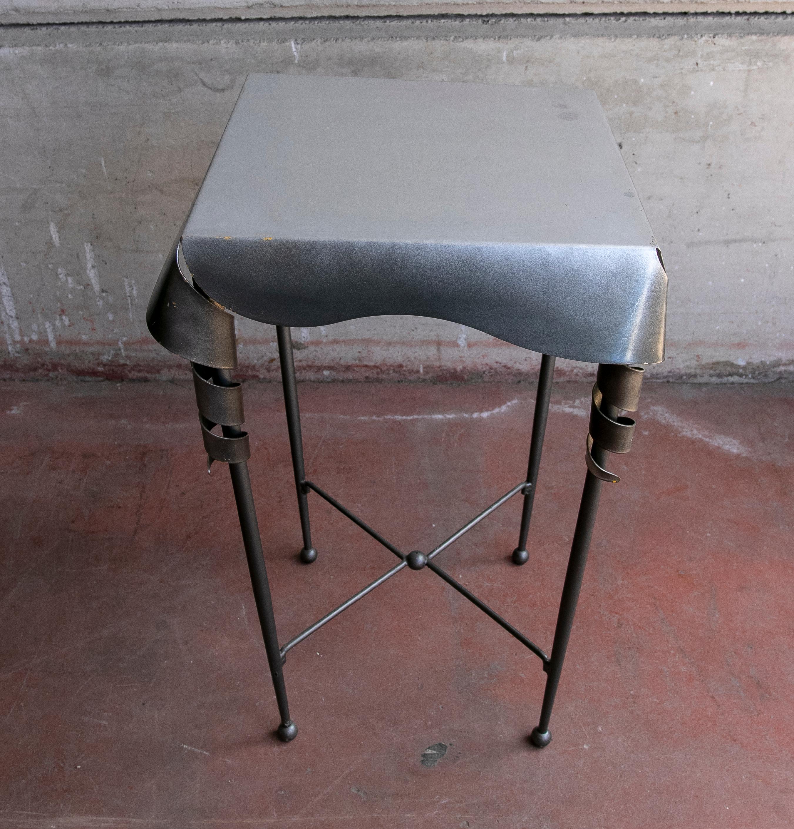 20th Century 1980s Design Iron Side Table