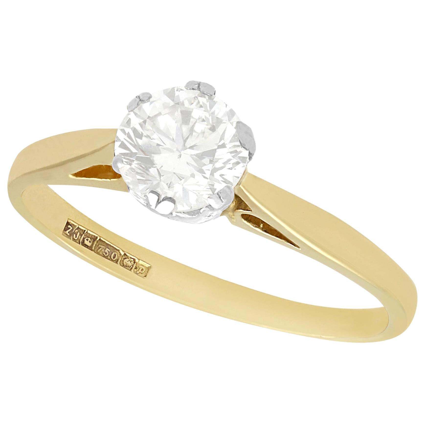 Intricate Victorian Diamond Gold Solitaire Engagement Ring at 1stDibs