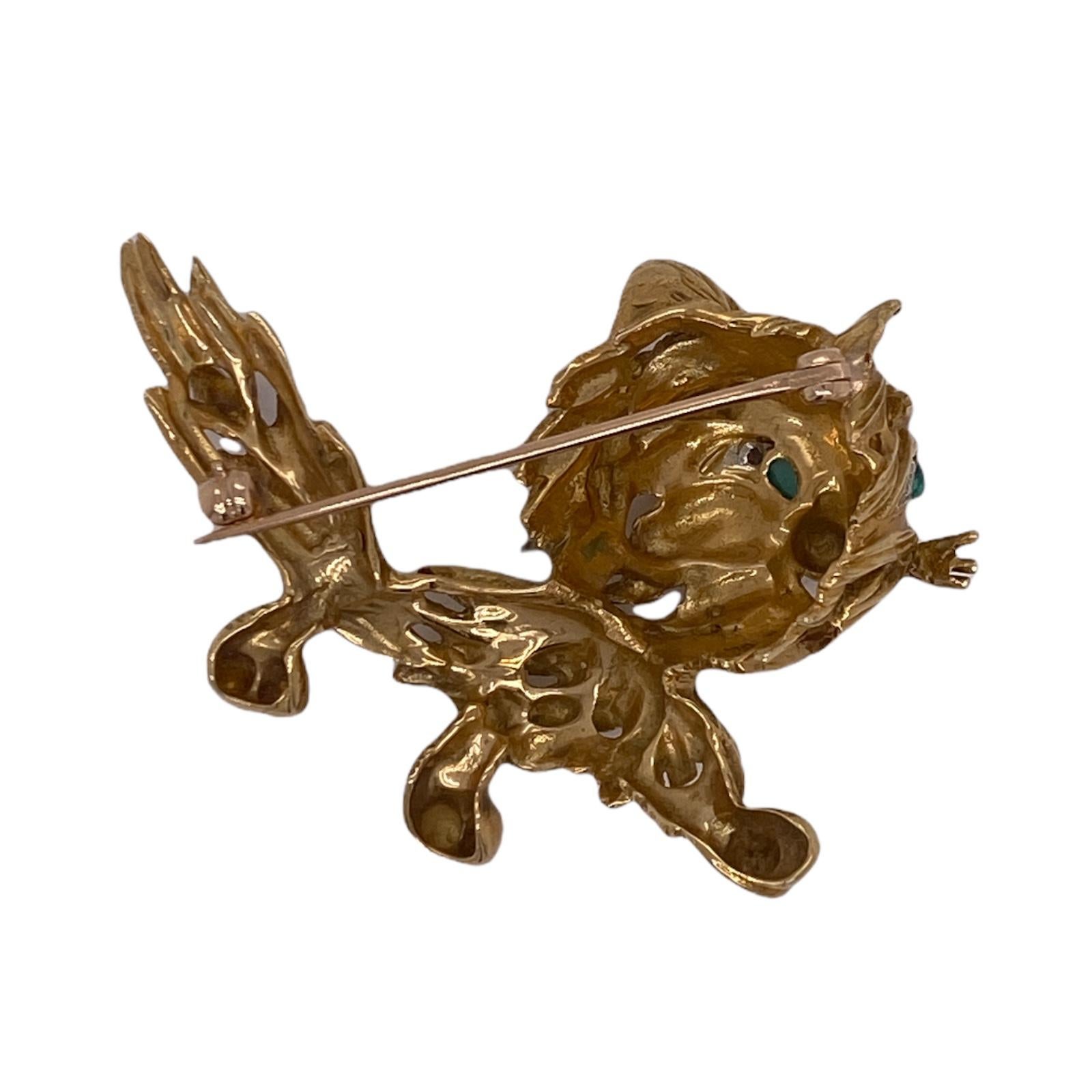 vintage cat brooch