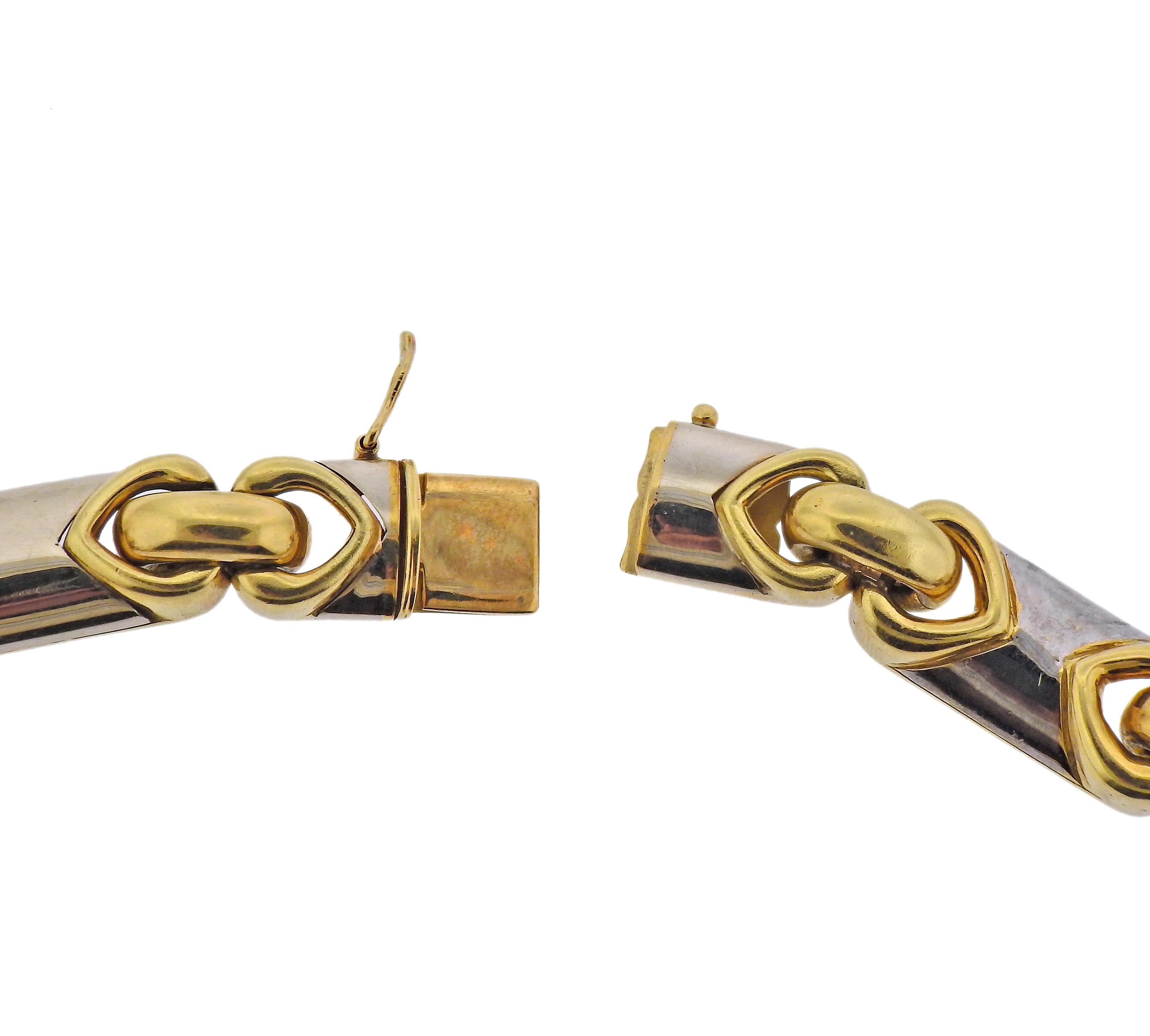 1980er Jahre Diamant-Saphir-Gold-Halskette mit Anhänger im Zustand „Hervorragend“ im Angebot in New York, NY