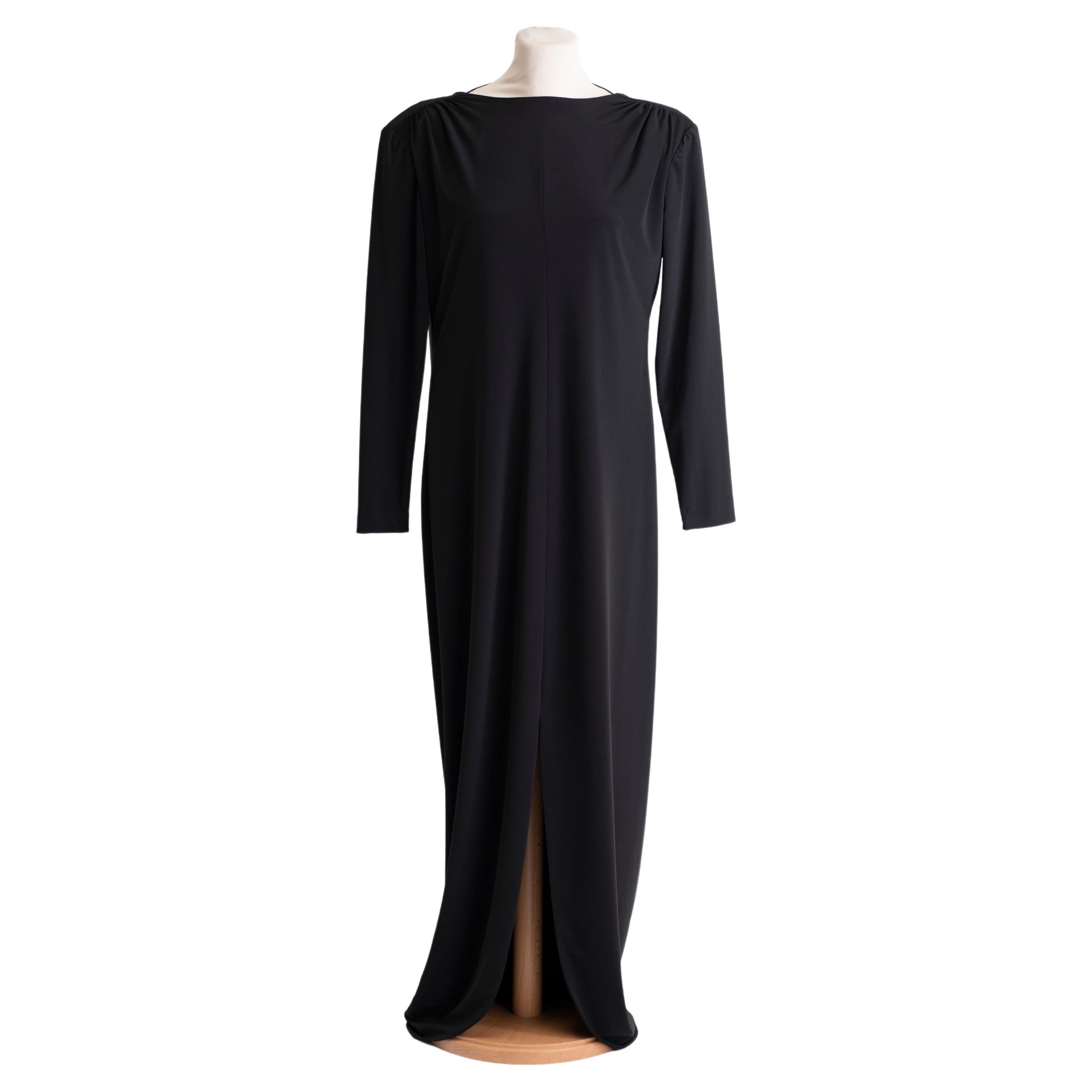 1980s Dimitri Kritsas long black dress For Sale