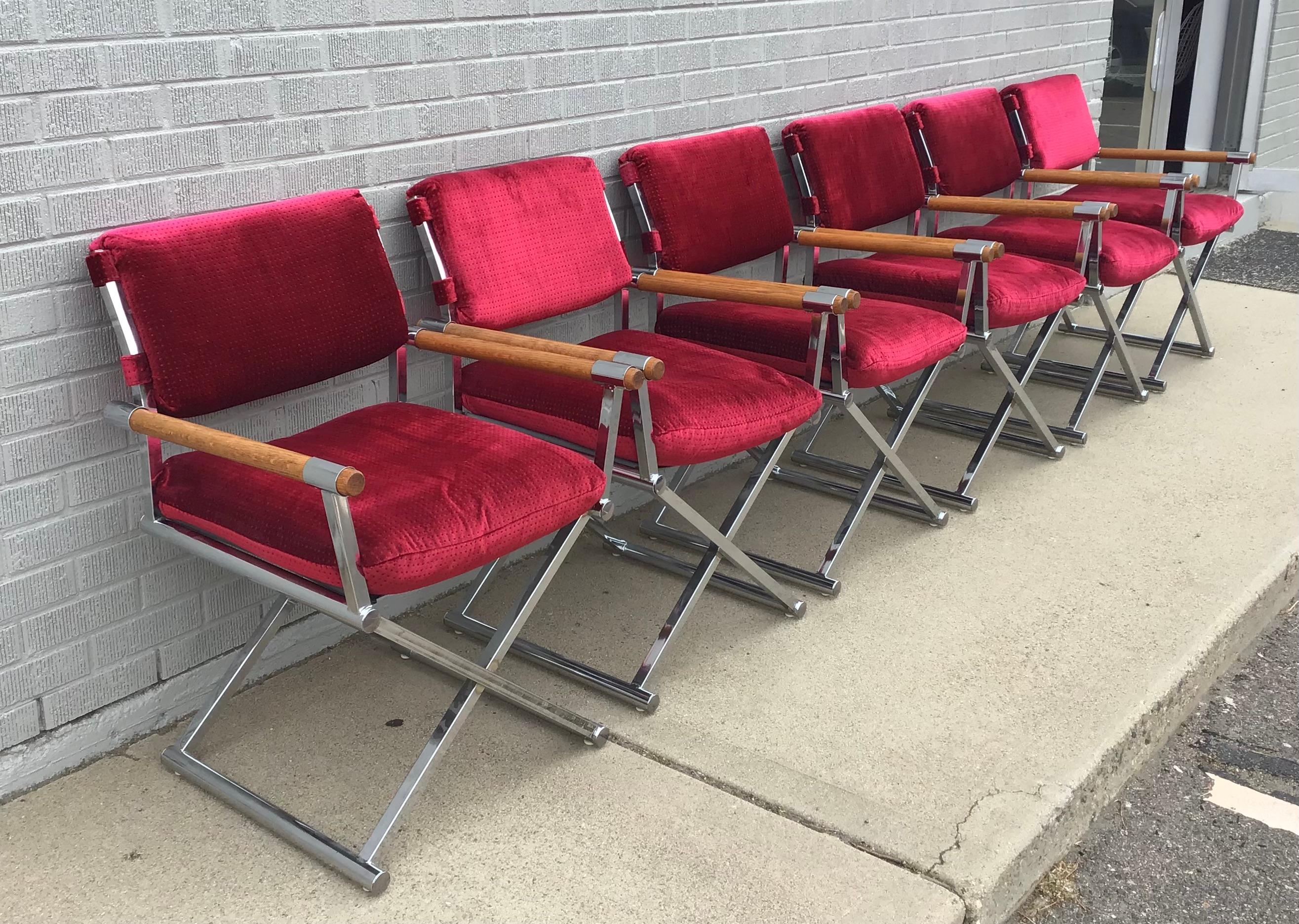 Sedie da regista anni '80 di Cal-Style, set di 6 sedie in vendita 3