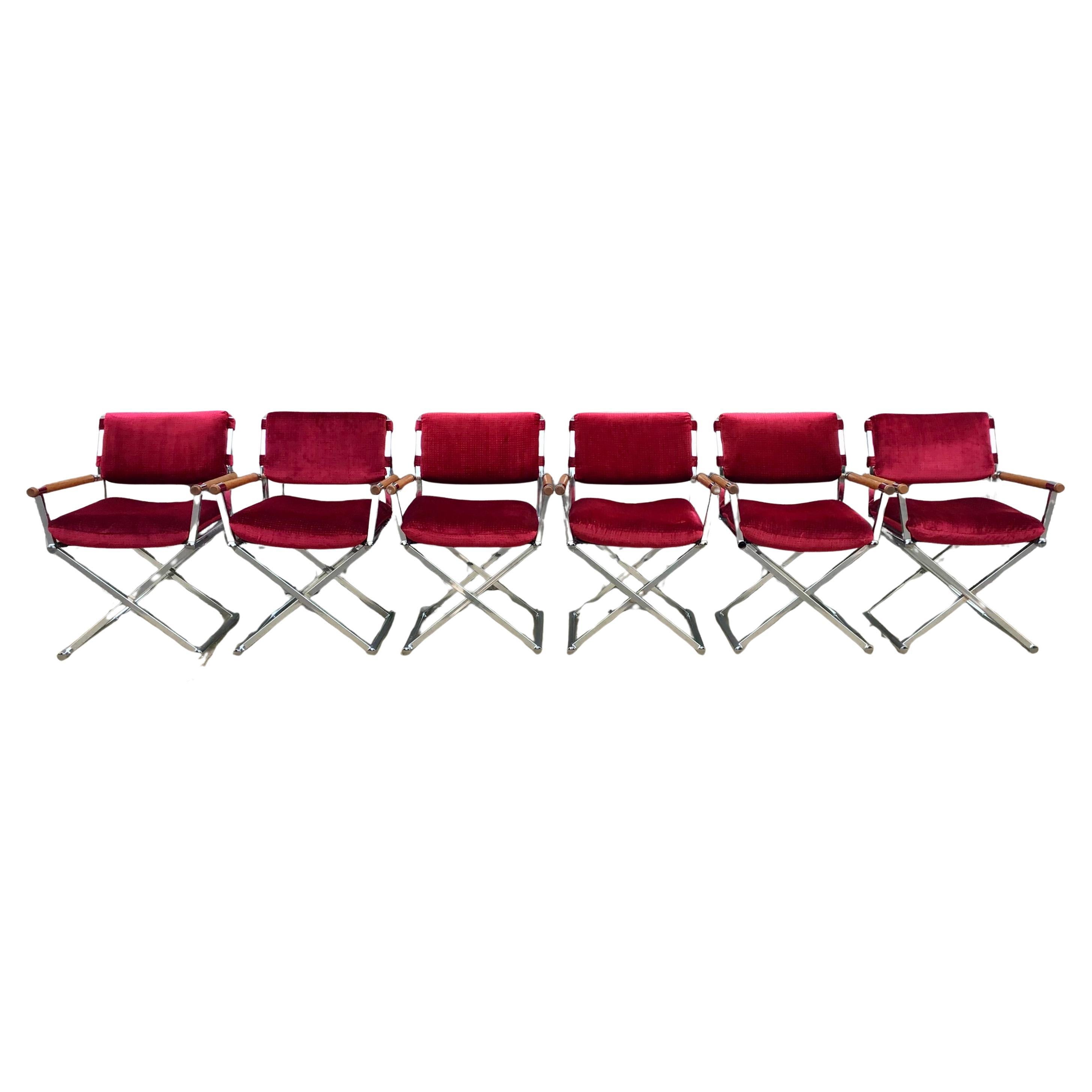 1980s Director's Chairs by Cal-Style, Set of 6
