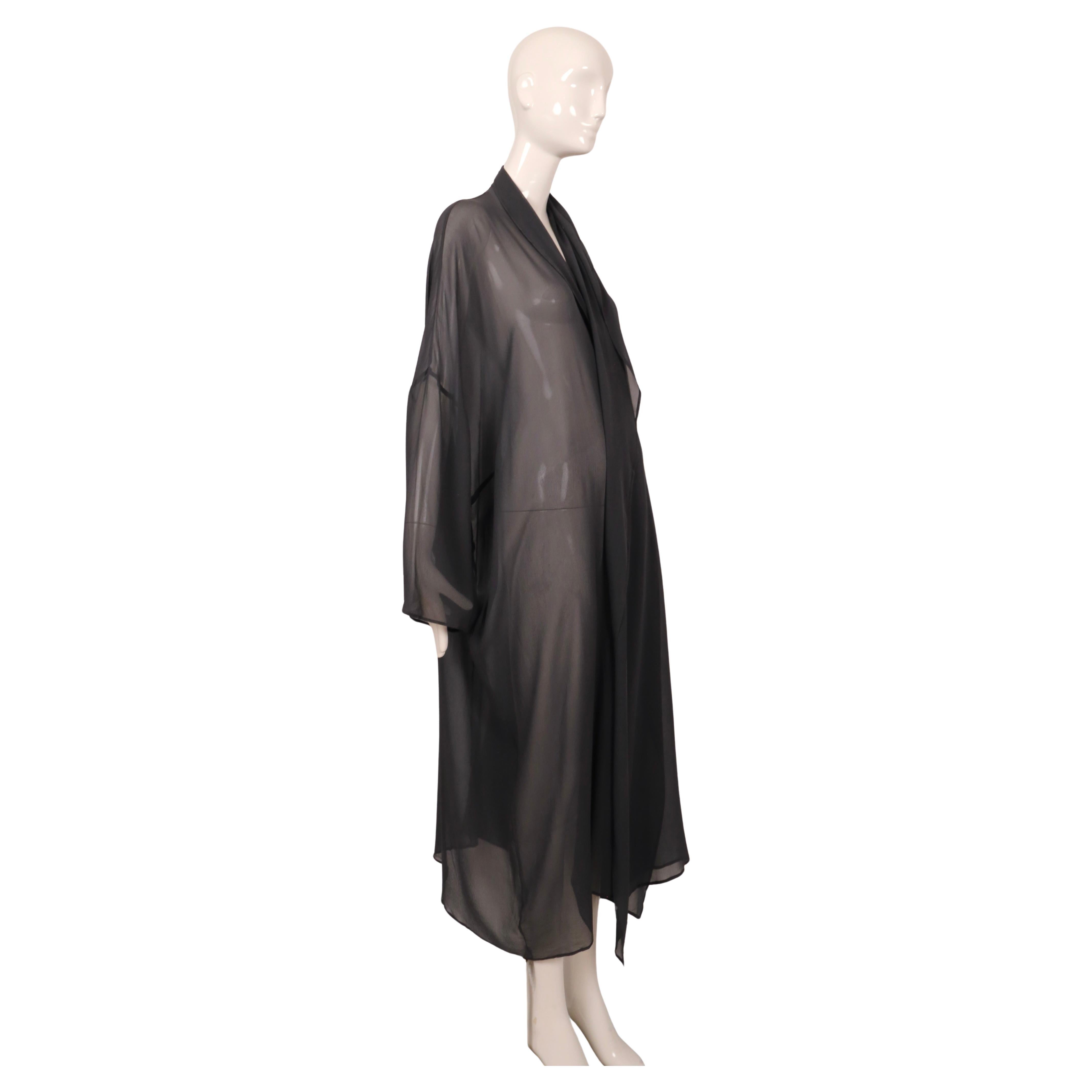 1980's DOLCE & GABBANA sheer silk duster coat In Good Condition For Sale In San Fransisco, CA