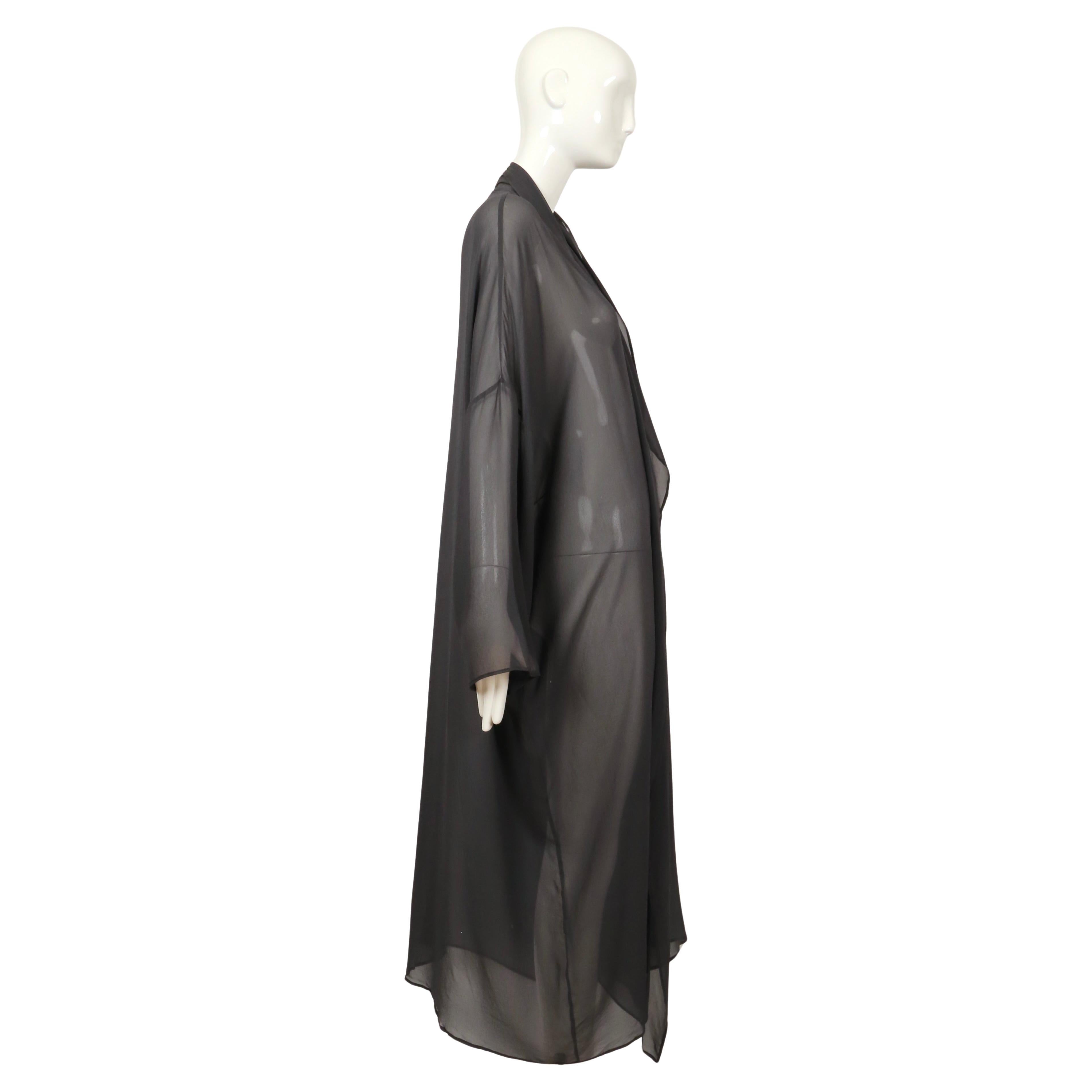 Women's 1980's DOLCE & GABBANA sheer silk duster coat For Sale
