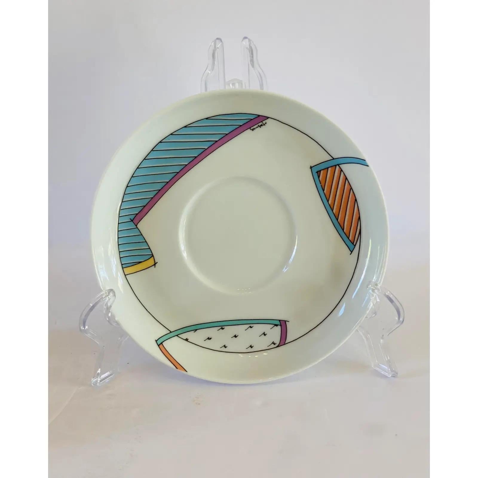 Modern 1980s Dorothy Hafner for Rosenthal New Wave Postmodern Dinnerware Service for 4 