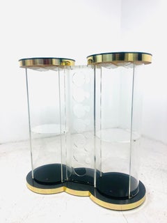 1980s Double Column Lucite Bar