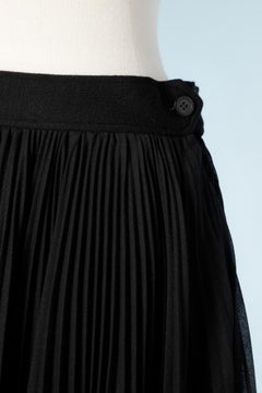 1980's double-layer black skirt Moschino