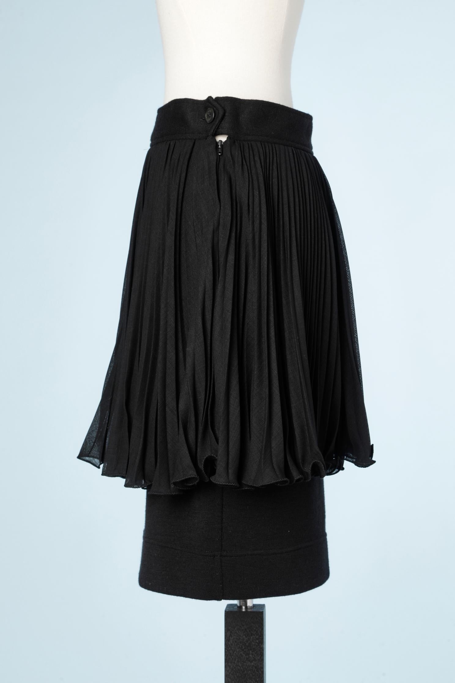 layered black skirt