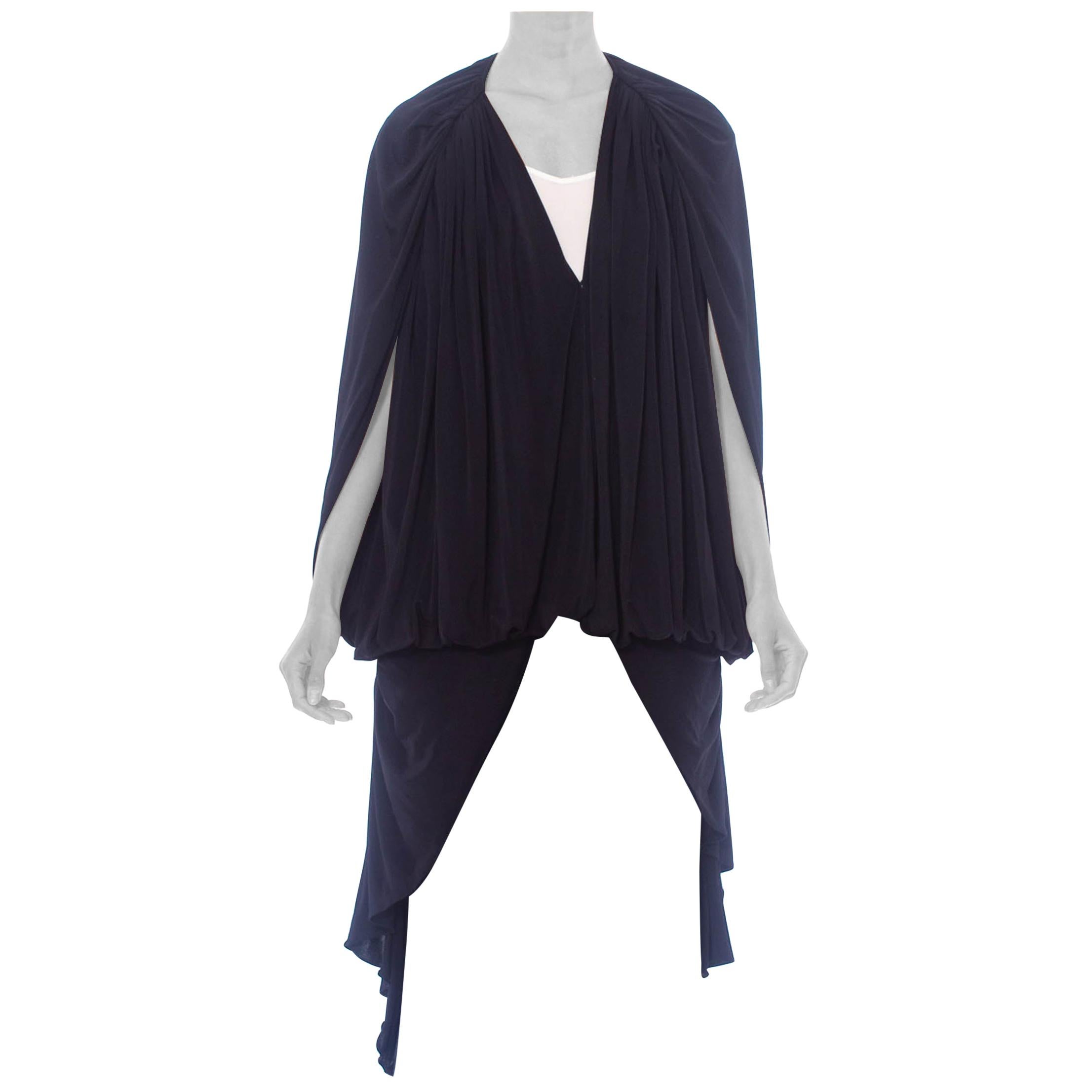1980'S Draped Jersey Cocoon Jacket For Sale at 1stDibs